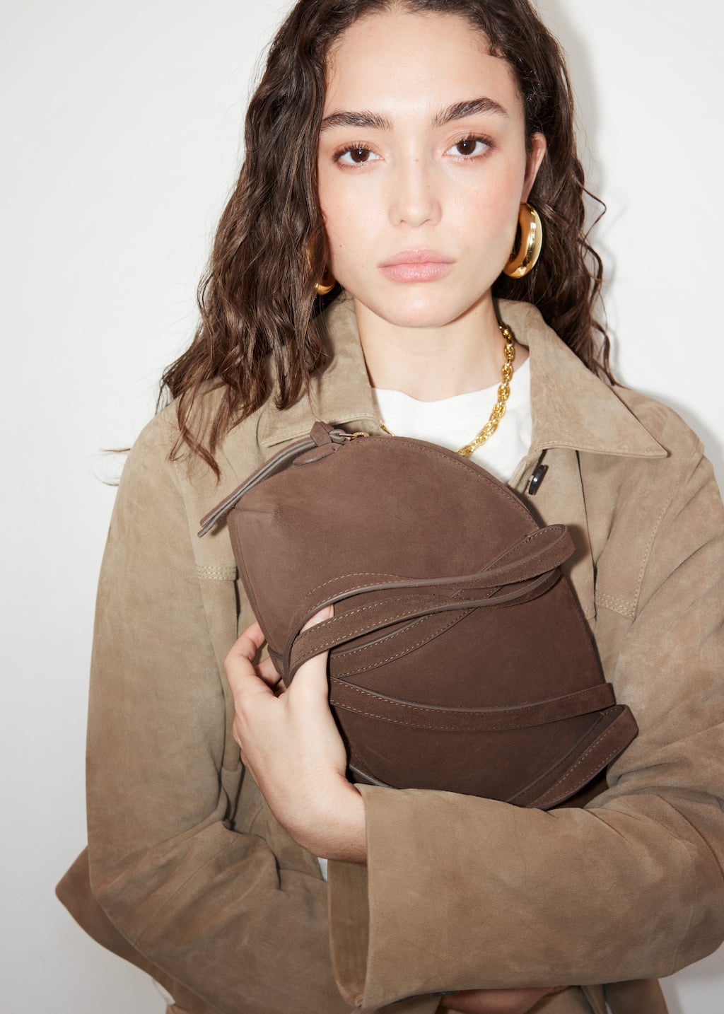 Image of Suede Bowling Bag