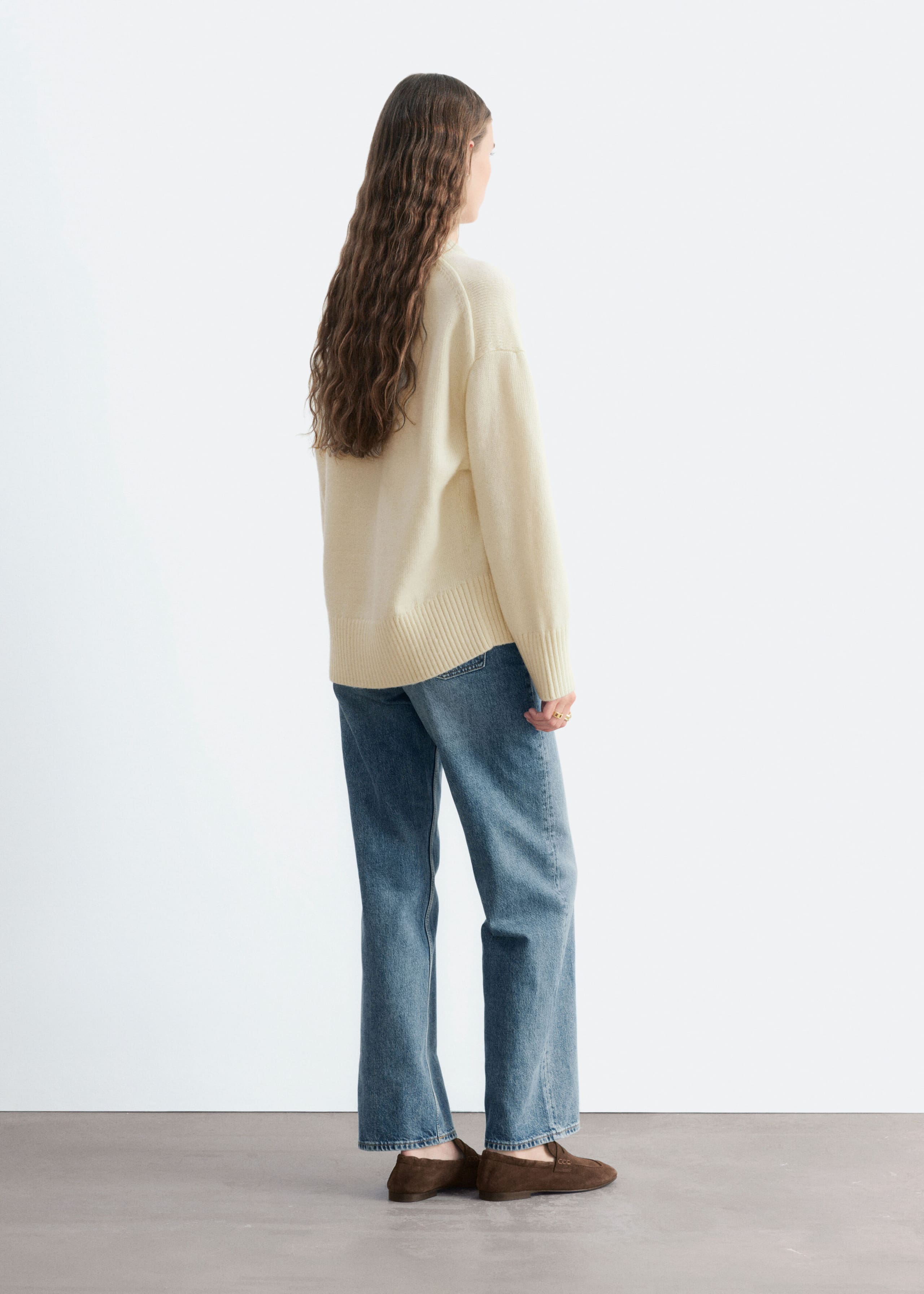 Oversized Wool Jumper - Pink - Lookbook