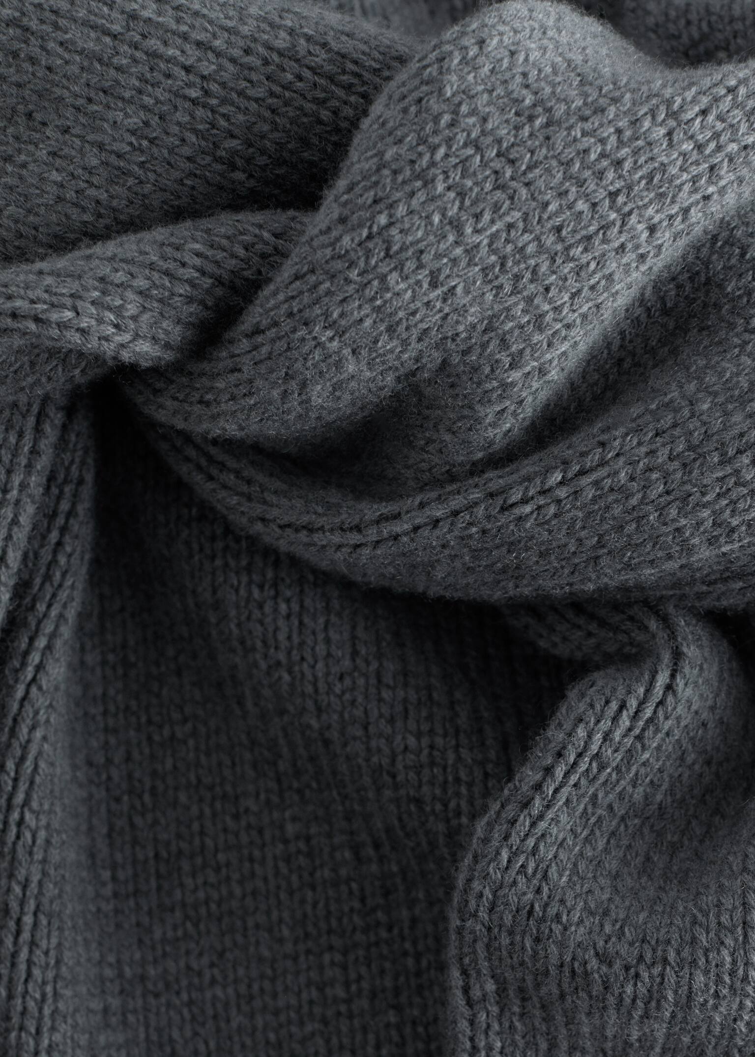 Rolákový sveter z kašmírovej zmesi - Tmavosivá/Mole - 5