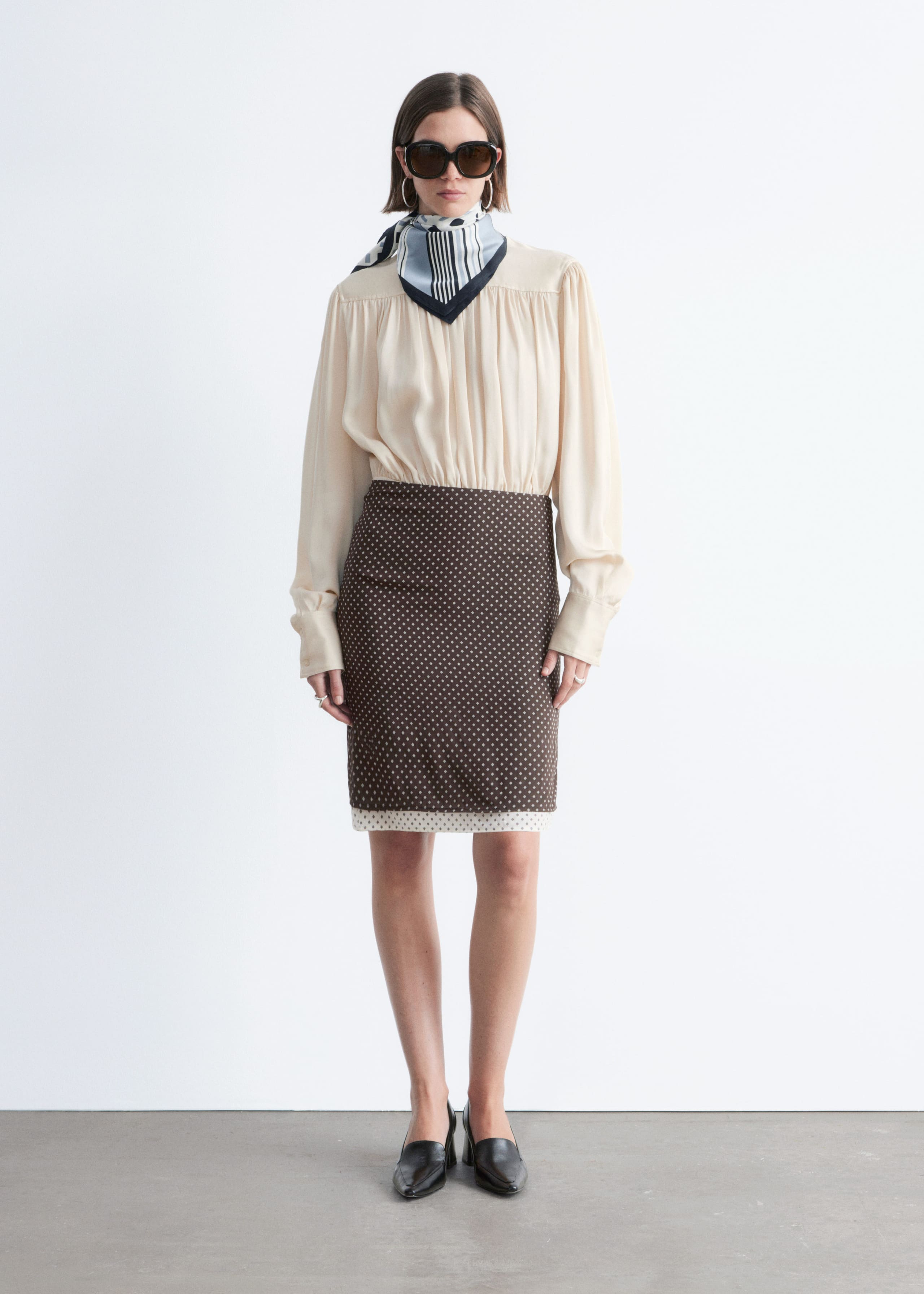 Image of Knee-Length Slip Skirt