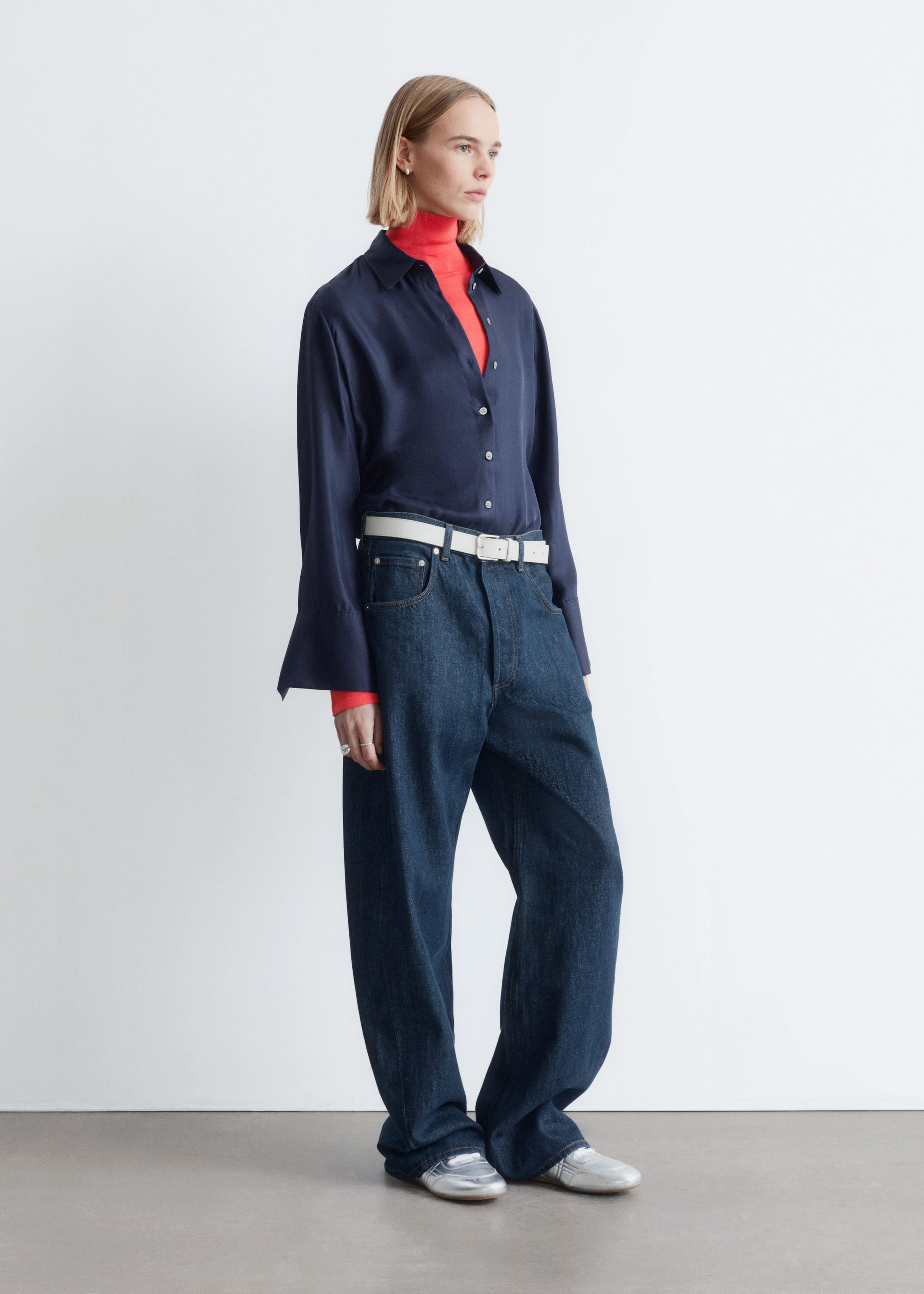 Image of Relaxed Silk Shirt