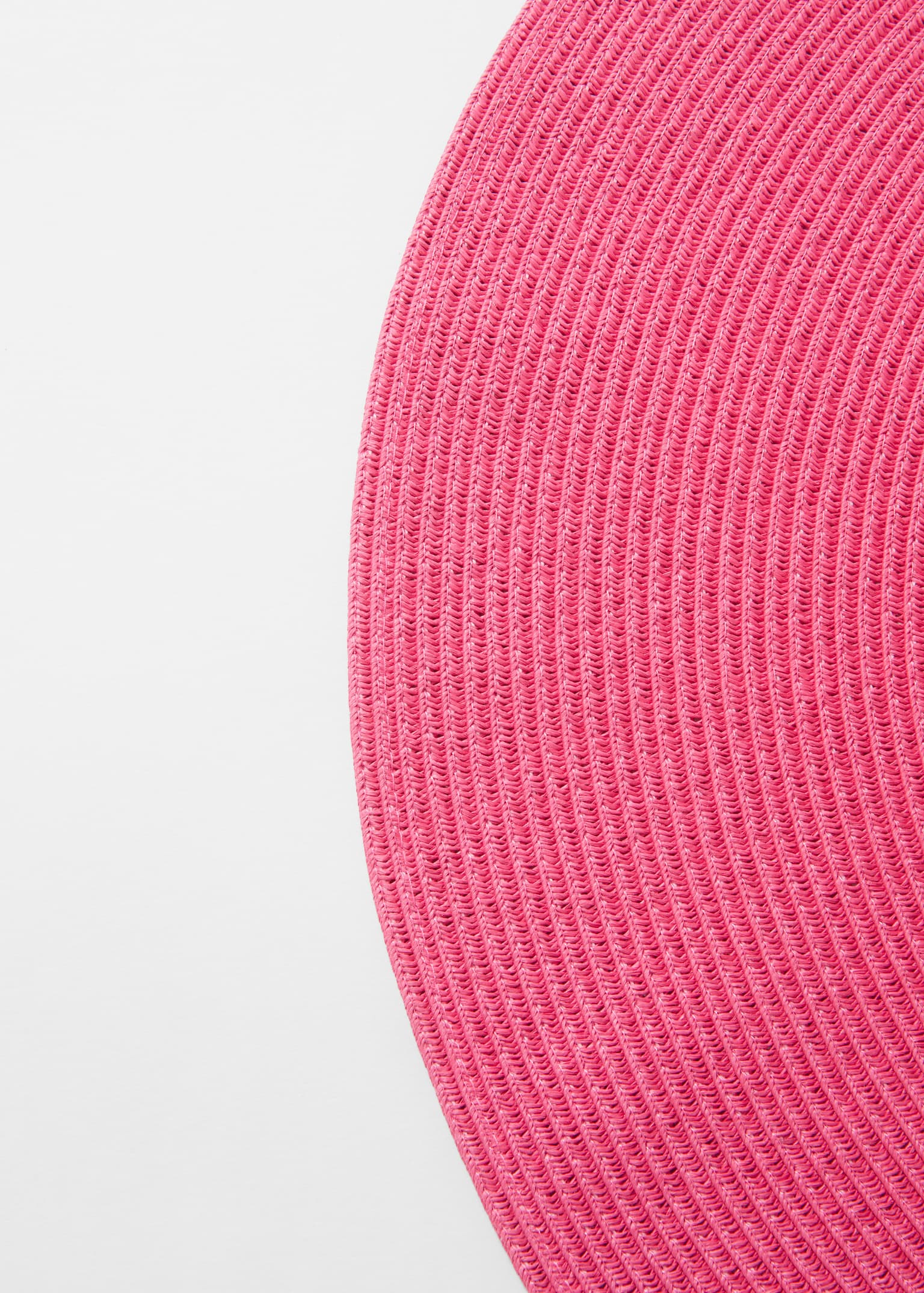 Pălărie din paie cu boruri largi - Roz Cerise - 2