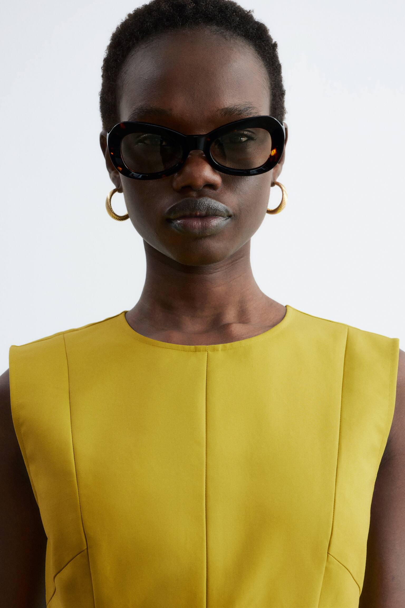 Minivestido plisado-Amarillo verdoso - 6