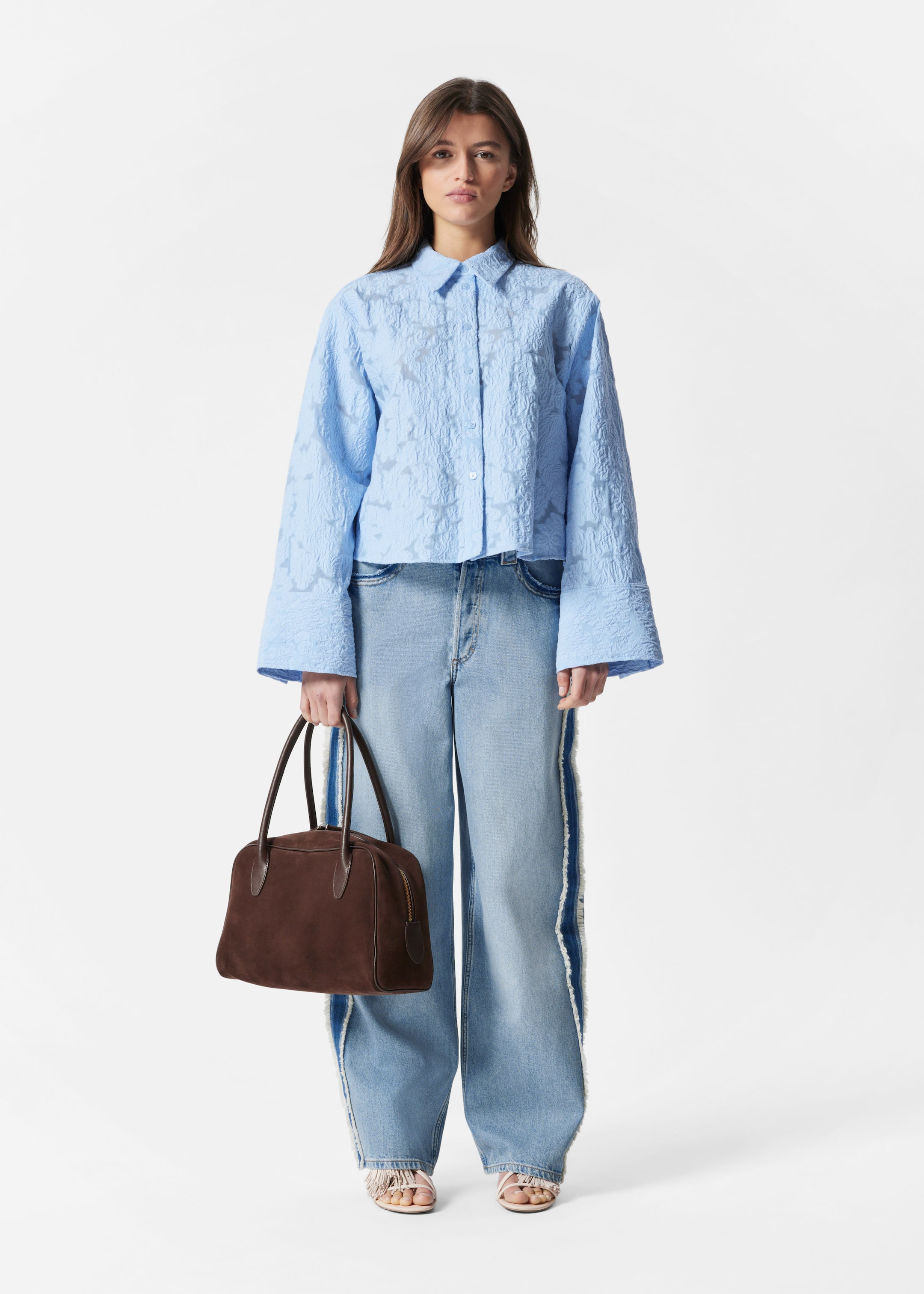 Agrandir l'image: Chemise jacquard - Bleu clair - FEMME | H&M BE 2