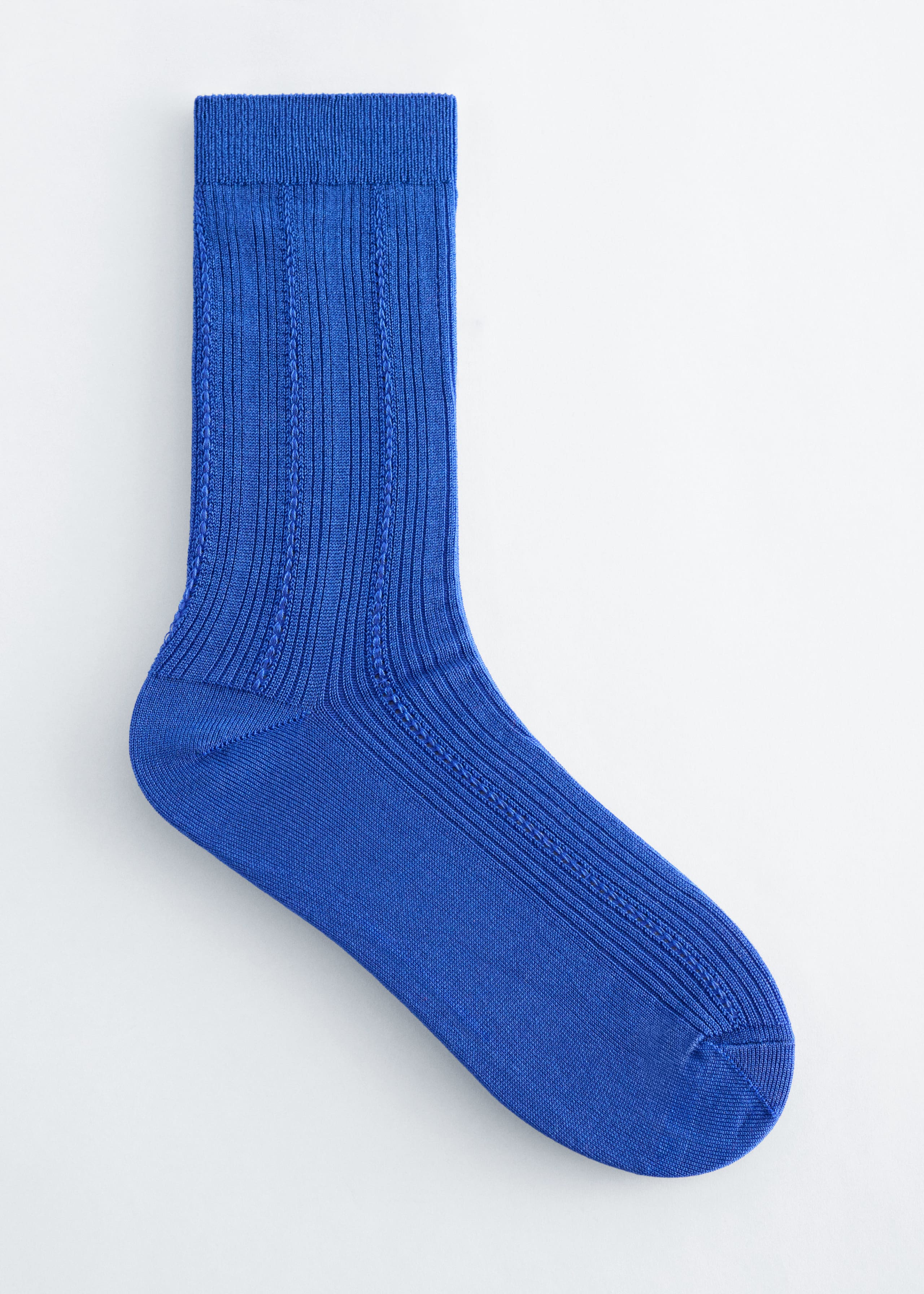 Image of Rib-Knit Silk-Blend Socks
