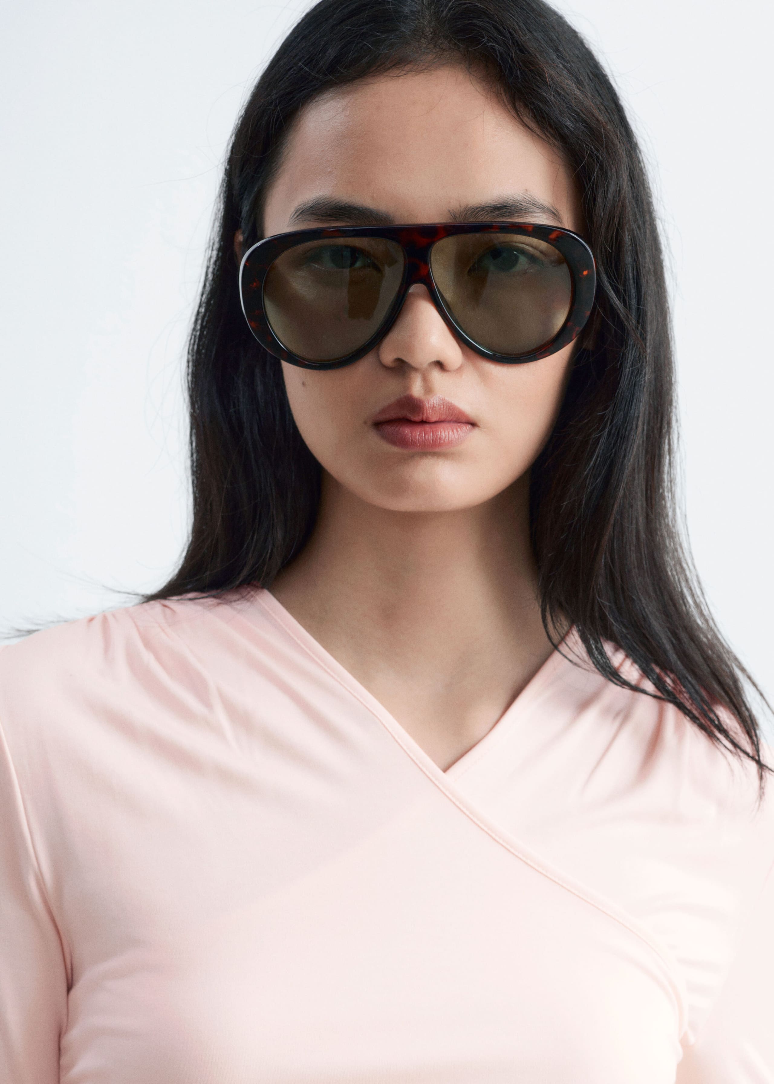Modal Jersey Wrap Top - Light Pink - Lookbook