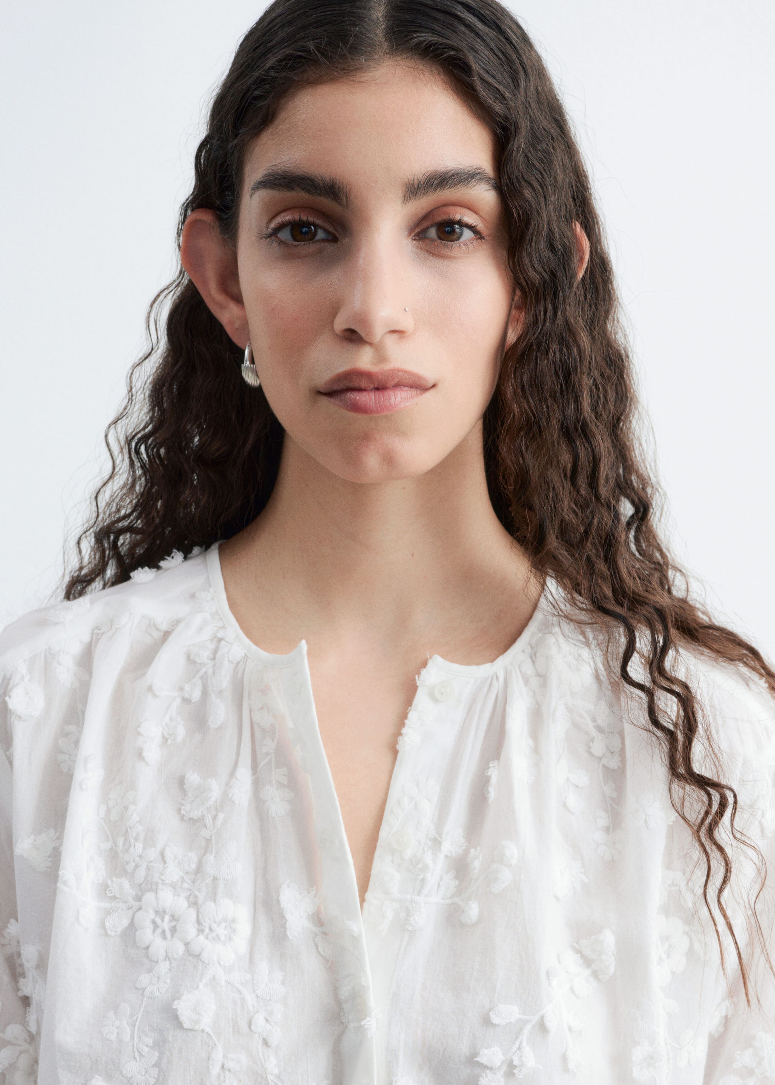 Image of Blouse oversize à manches ballon