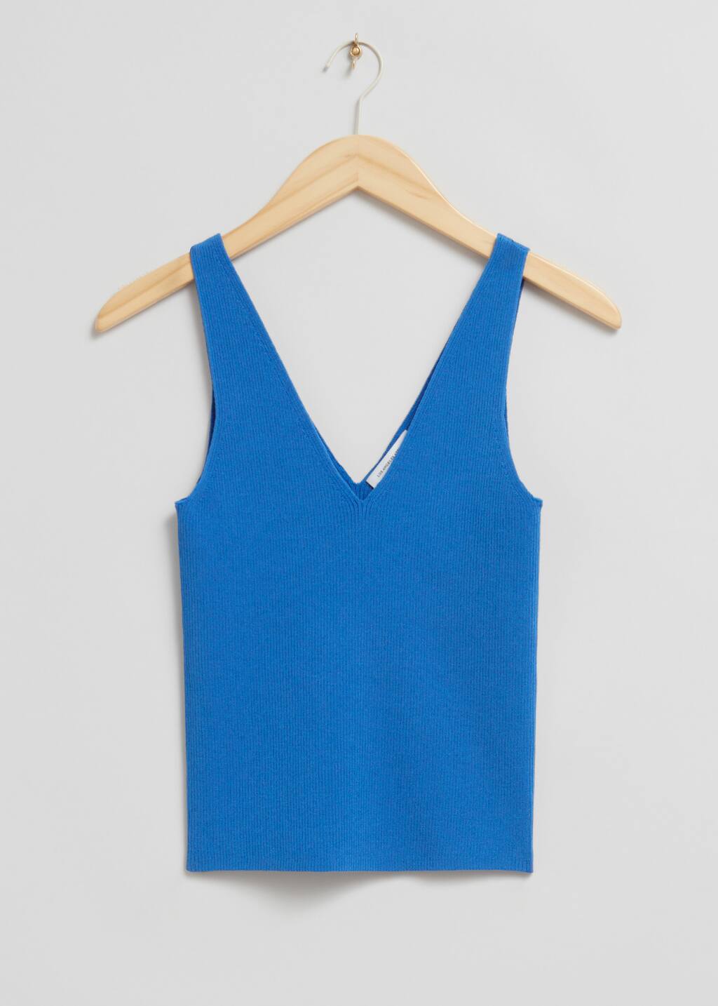 RibKnitTankTop - Bright Blue - Natura morta