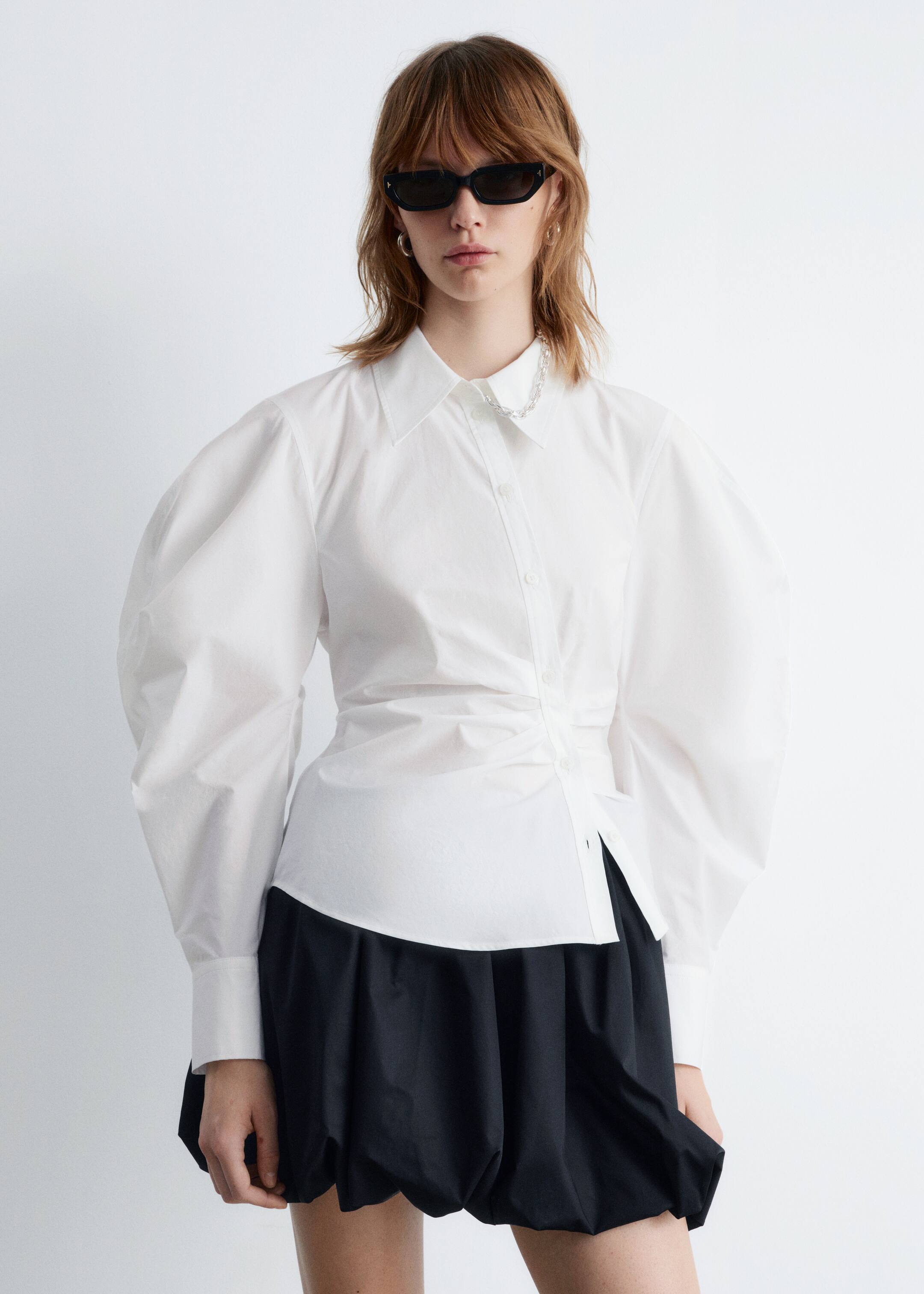 Größeres Bild ansehen: Asymmetrisches Hemd aus Baumwolle - Weiß - Ladies | H&M DE 1
