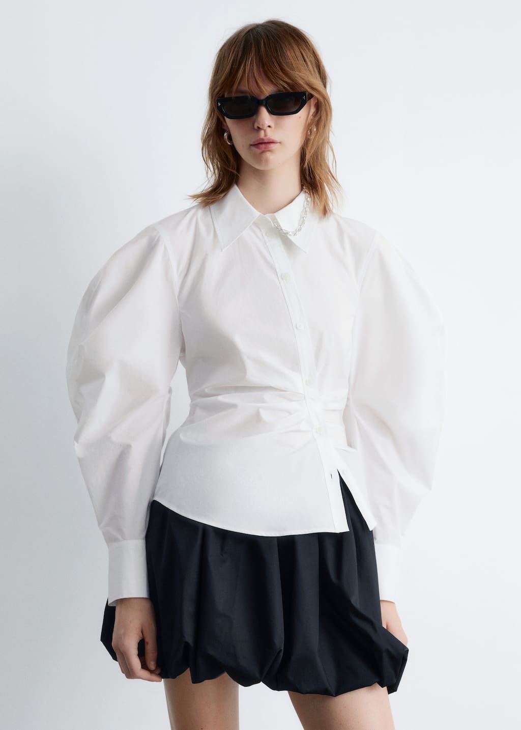 Image of Asymmetrical Cotton Shirt