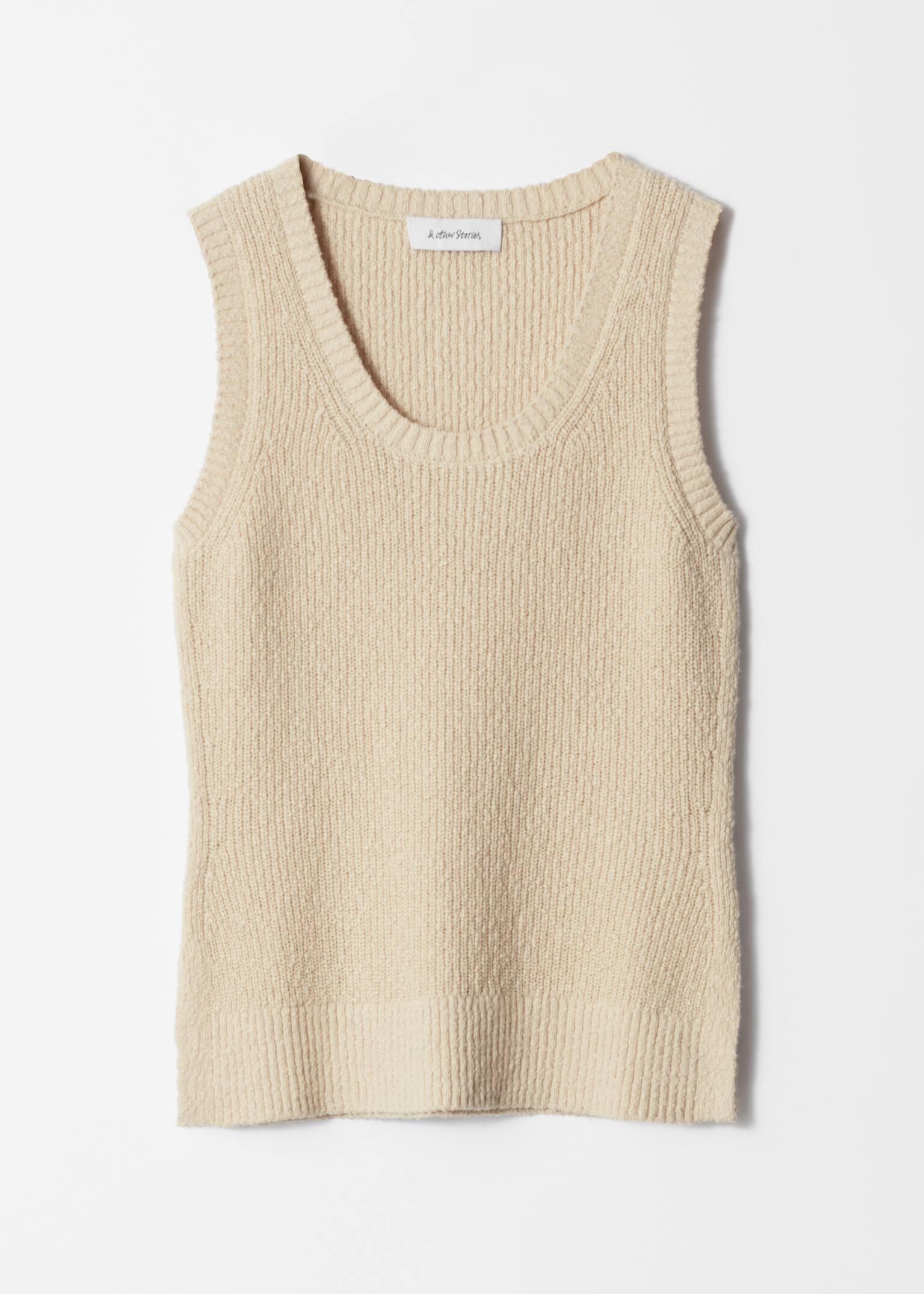 Pletený top - Béžová/White