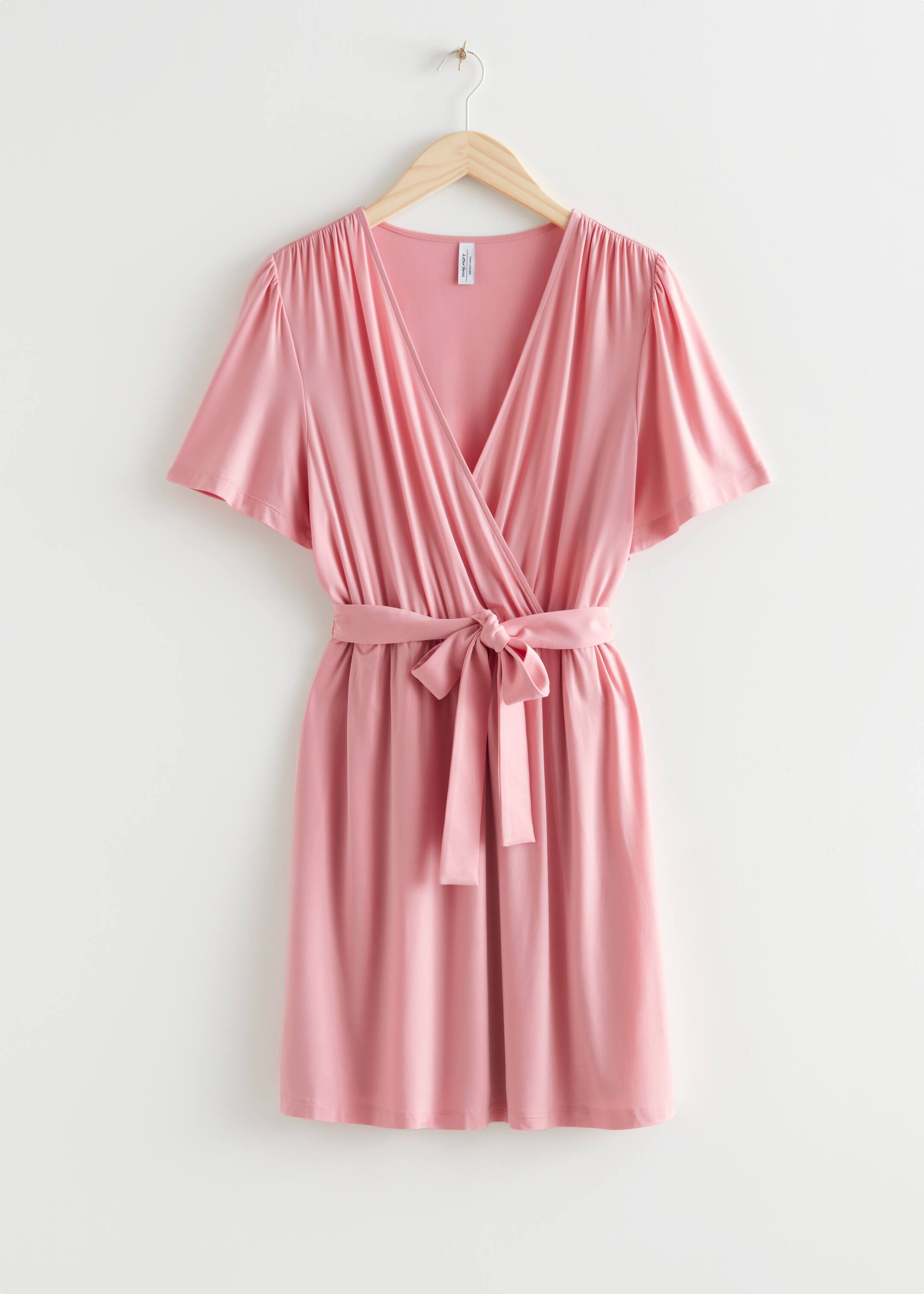 View larger image: Belted Wrap Dress - Pink - Ladies | H&M GB 1