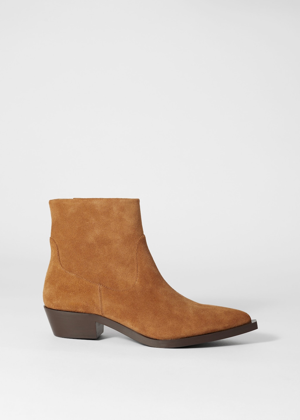 Image of Botines de piel con puntera puntiaguda