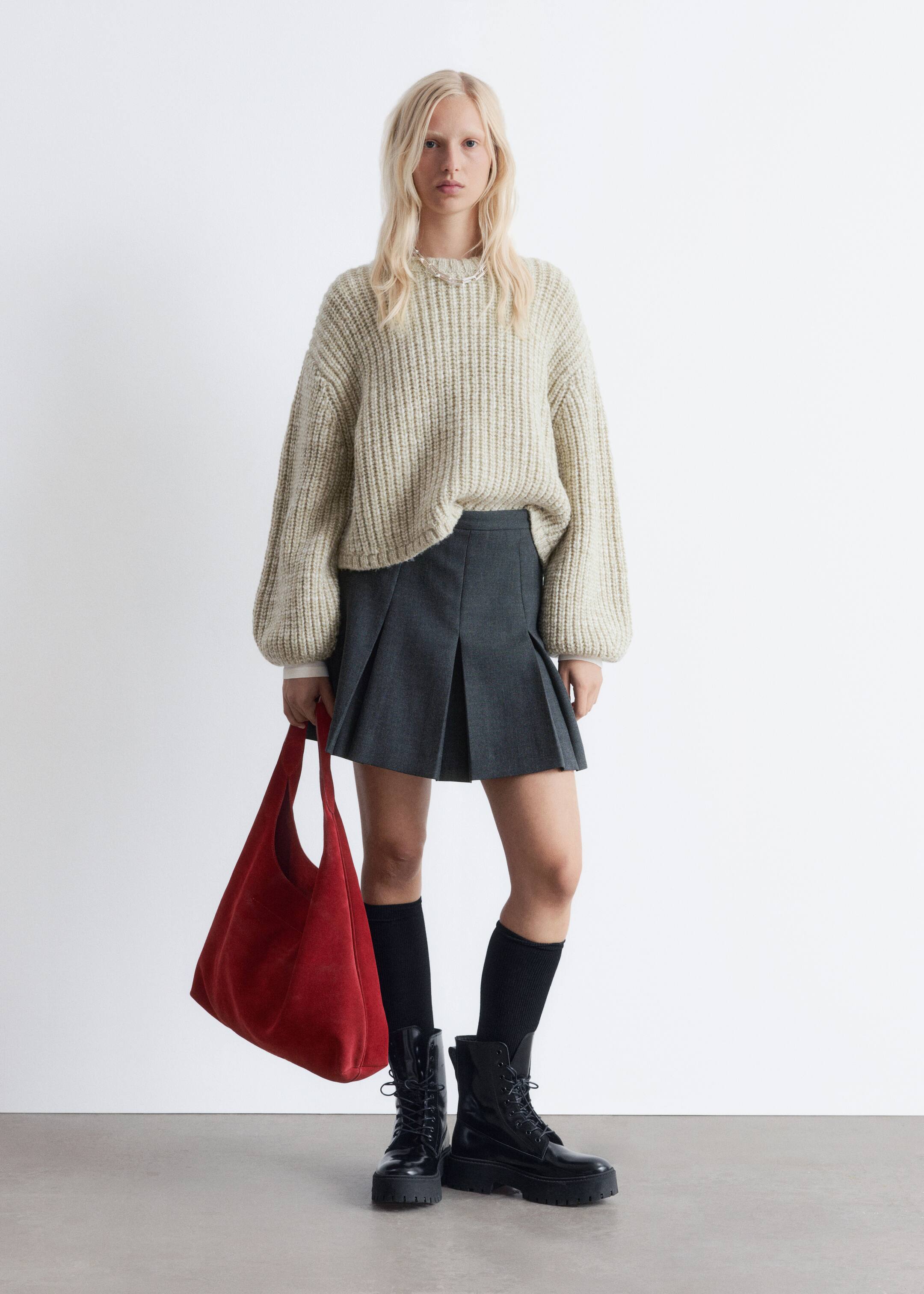 Grotere afbeelding bekijken: Gevlekte gebreide trui - Lichtgroen - DAMES | H&M NL 3