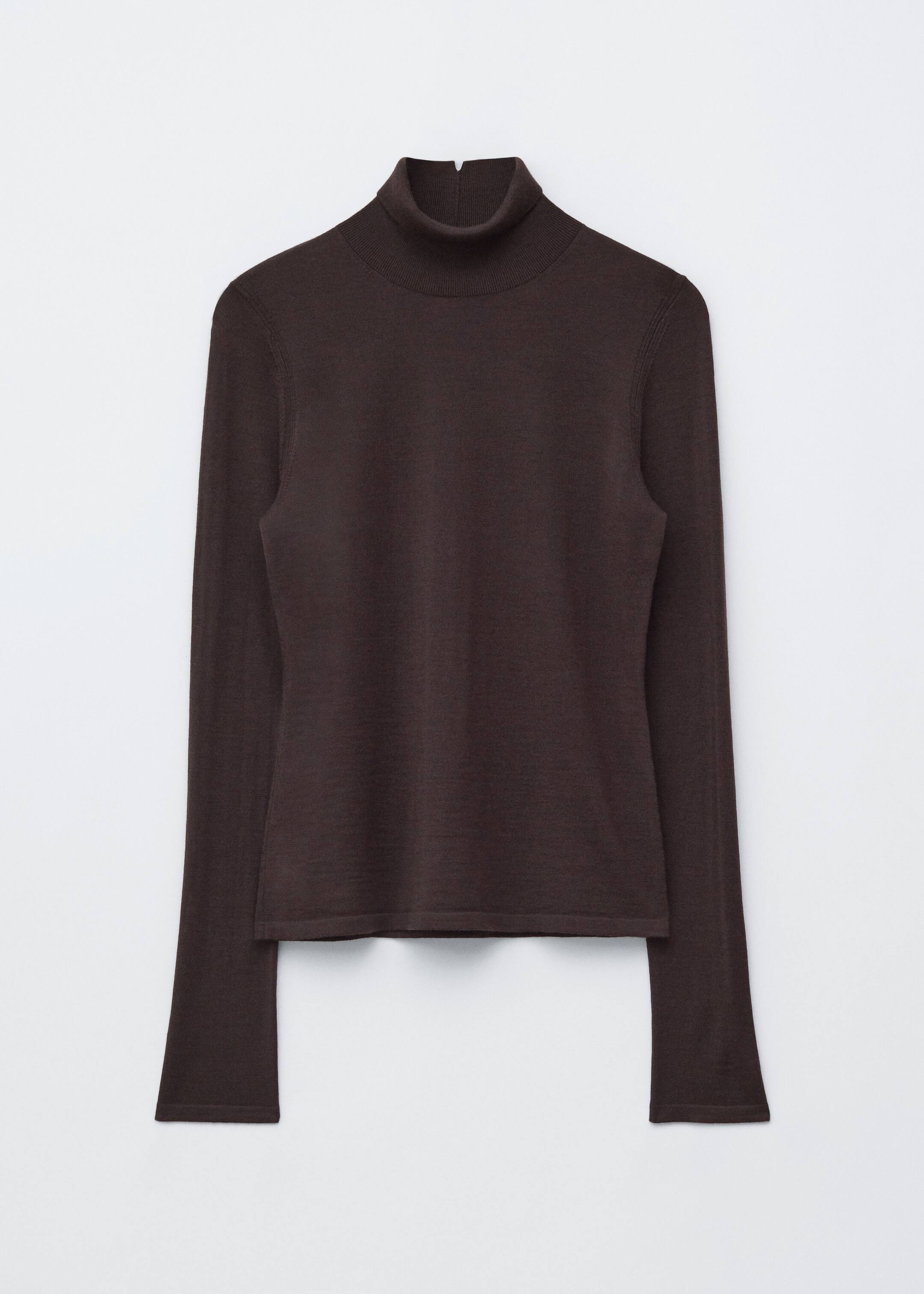 Agrandir l'image: Pull à col roulé en maille fine - Marron foncé - FEMME | H&M CH 6