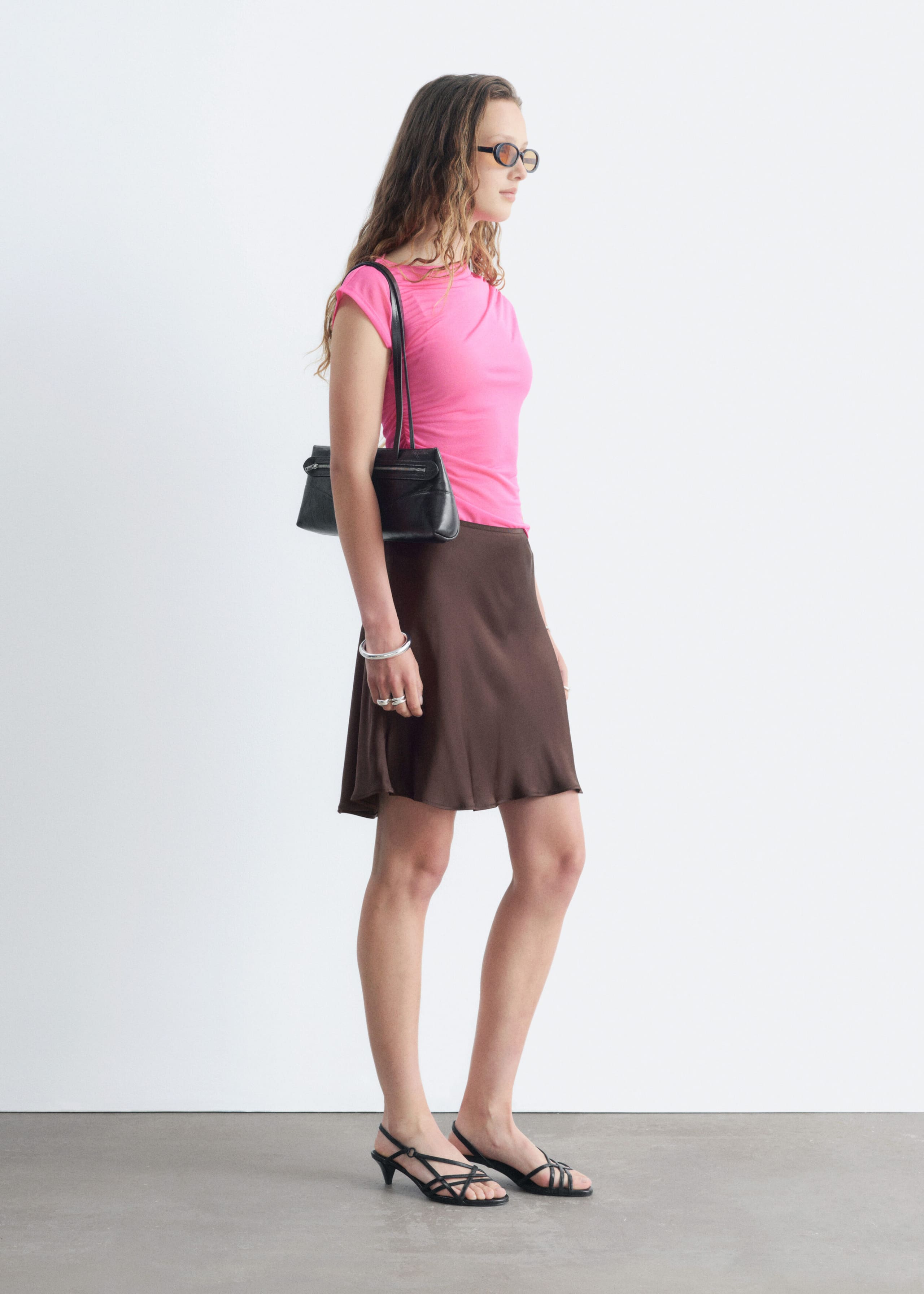 Gathered Top - Pink - Lookbook