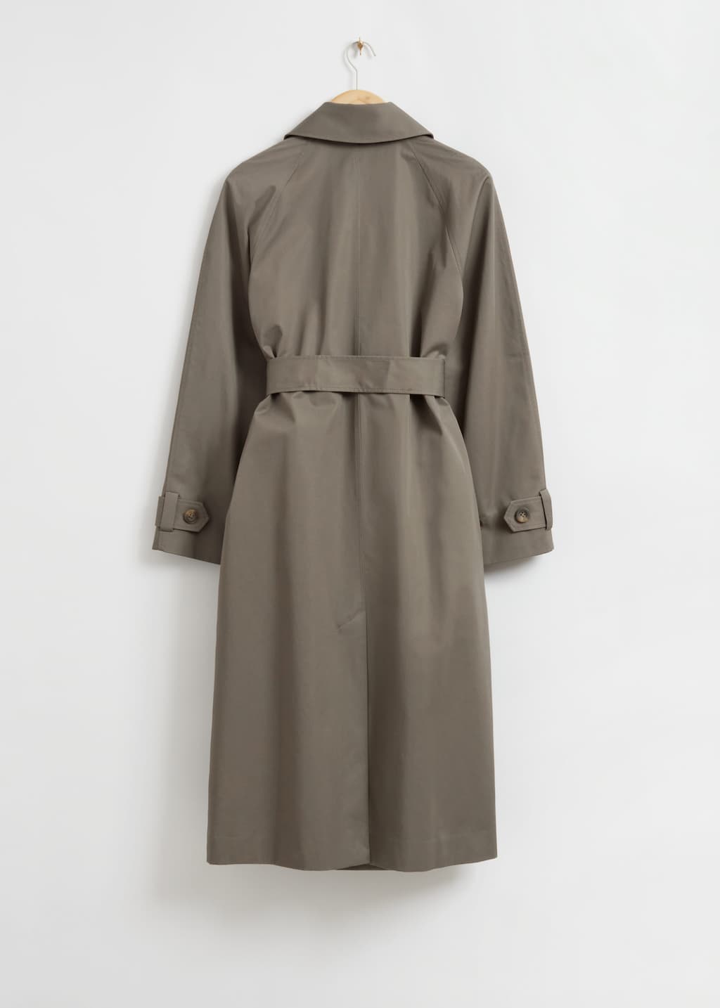 Relaxed Mid-Length Trench Coat - Khaki Green - Still Life