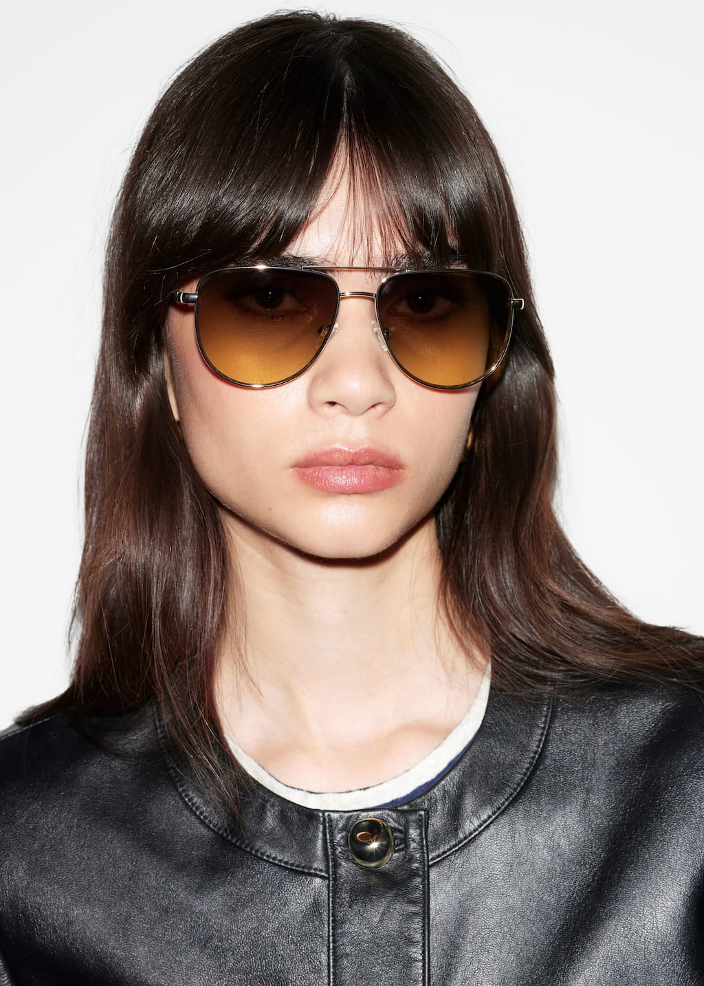 Aviator Sunglasses - Brown - Lookbook