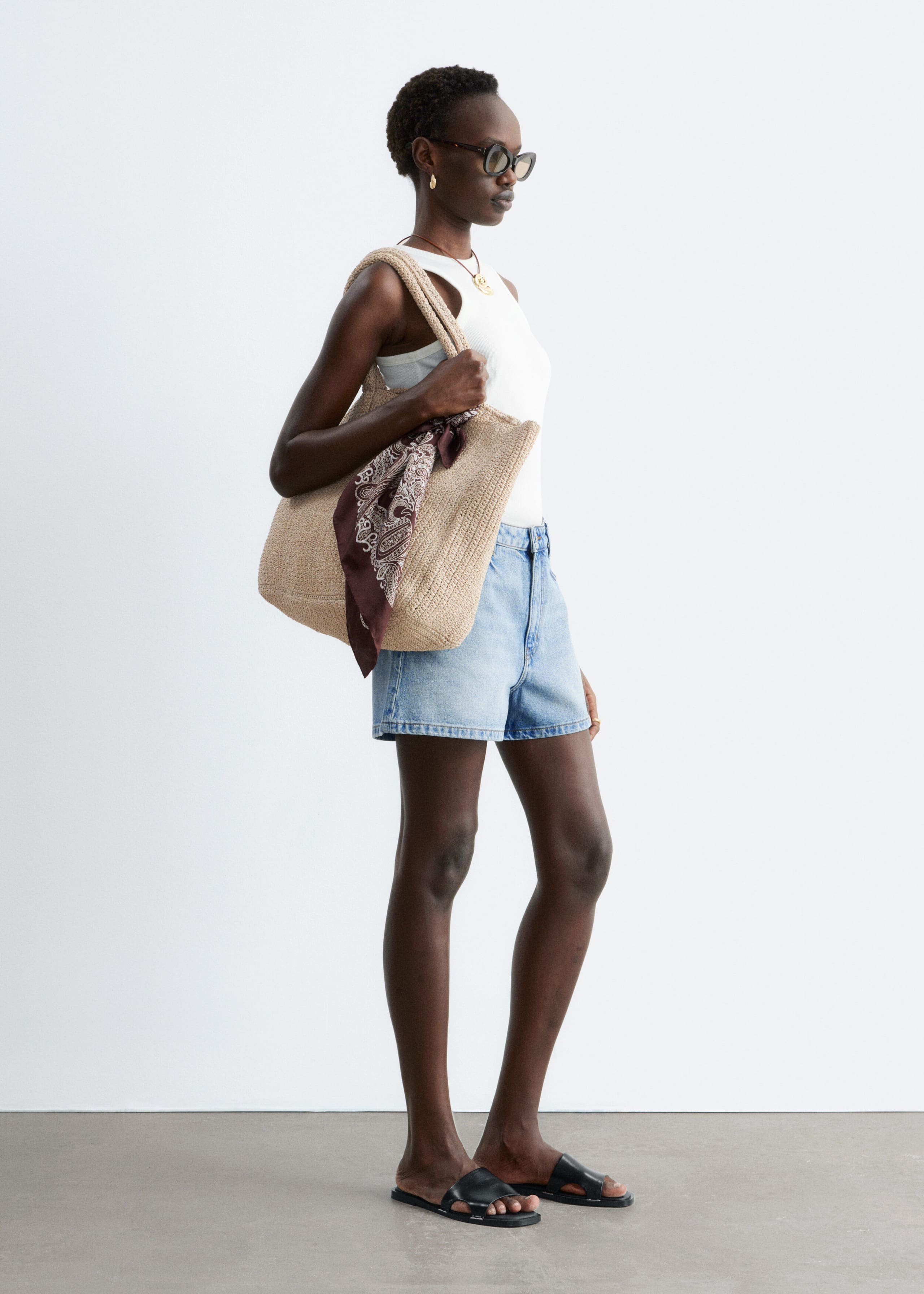 Image of Geripptes Tanktop aus Baumwolle