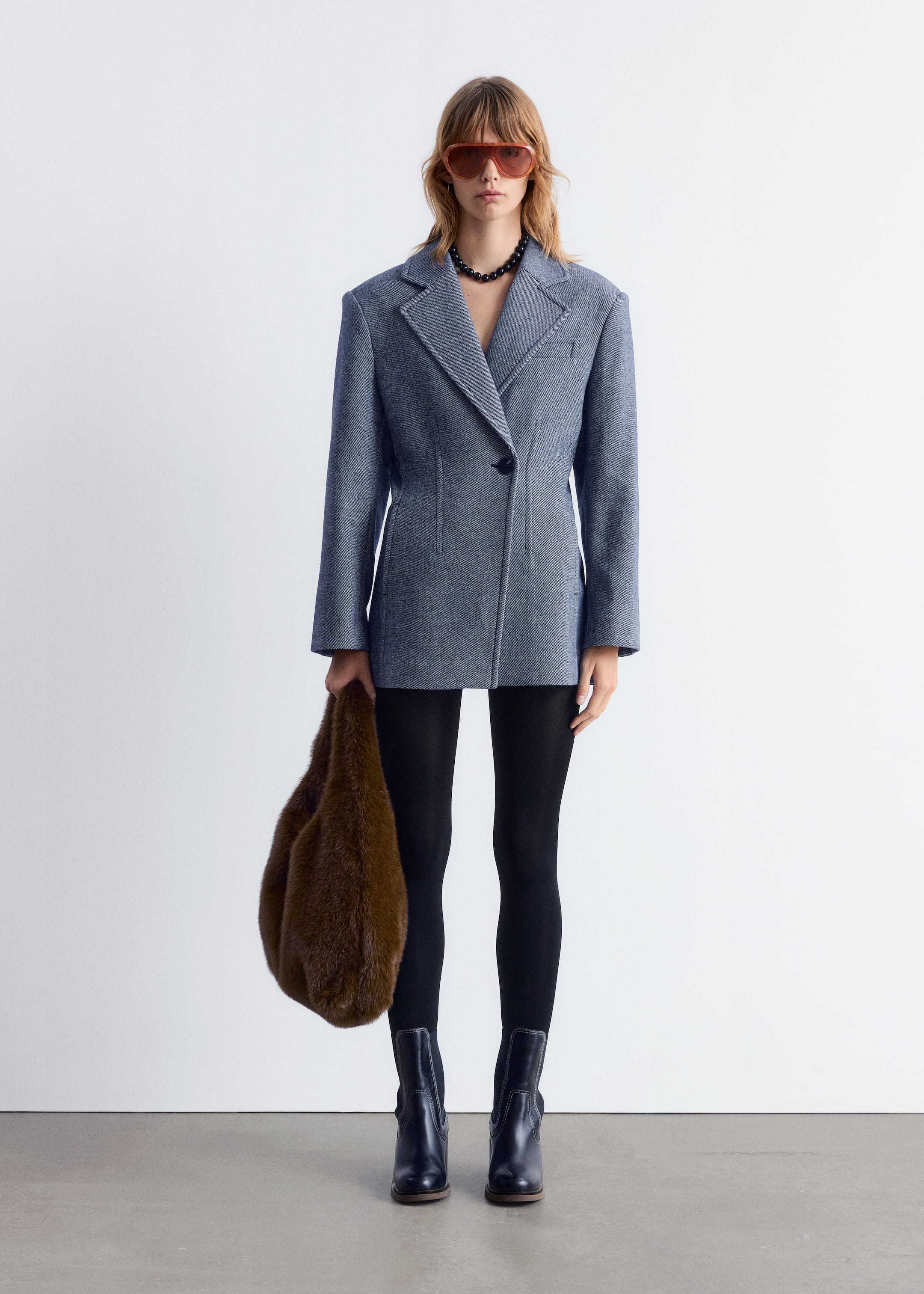 Nagyobb kép megtekintése: karcsúsított válltöméses blézer - Dusty Blue - NŐI | H&M HU 3