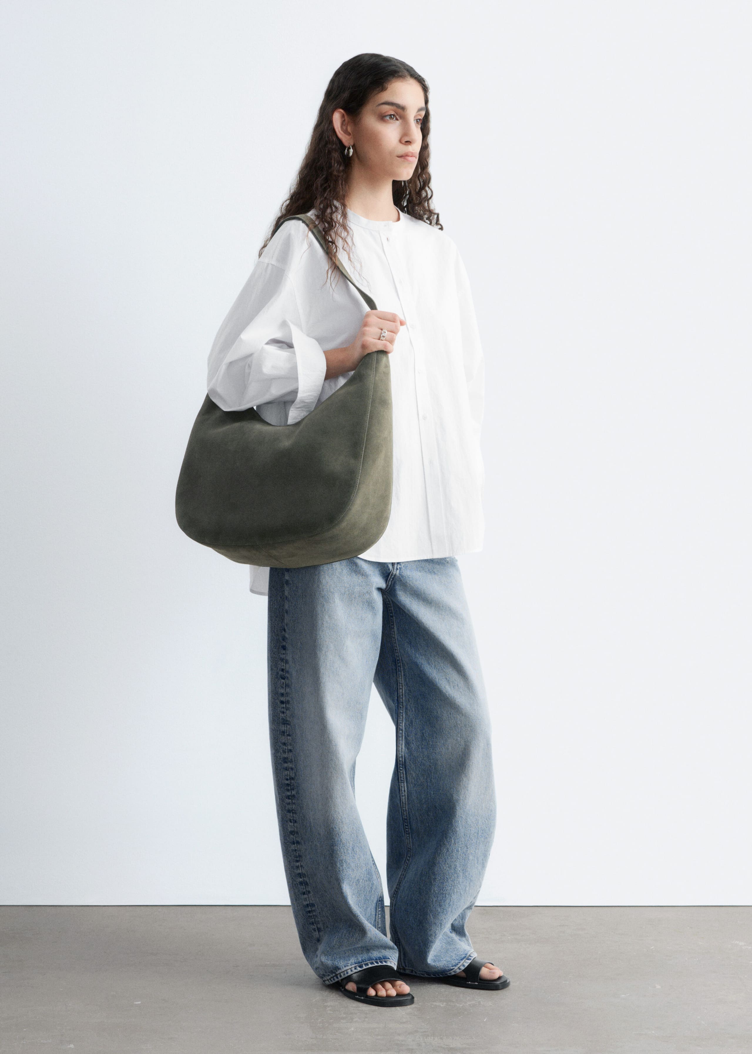 Hemd mit Oversized-Passform aus Baumwolle - Weiß - Lookbook