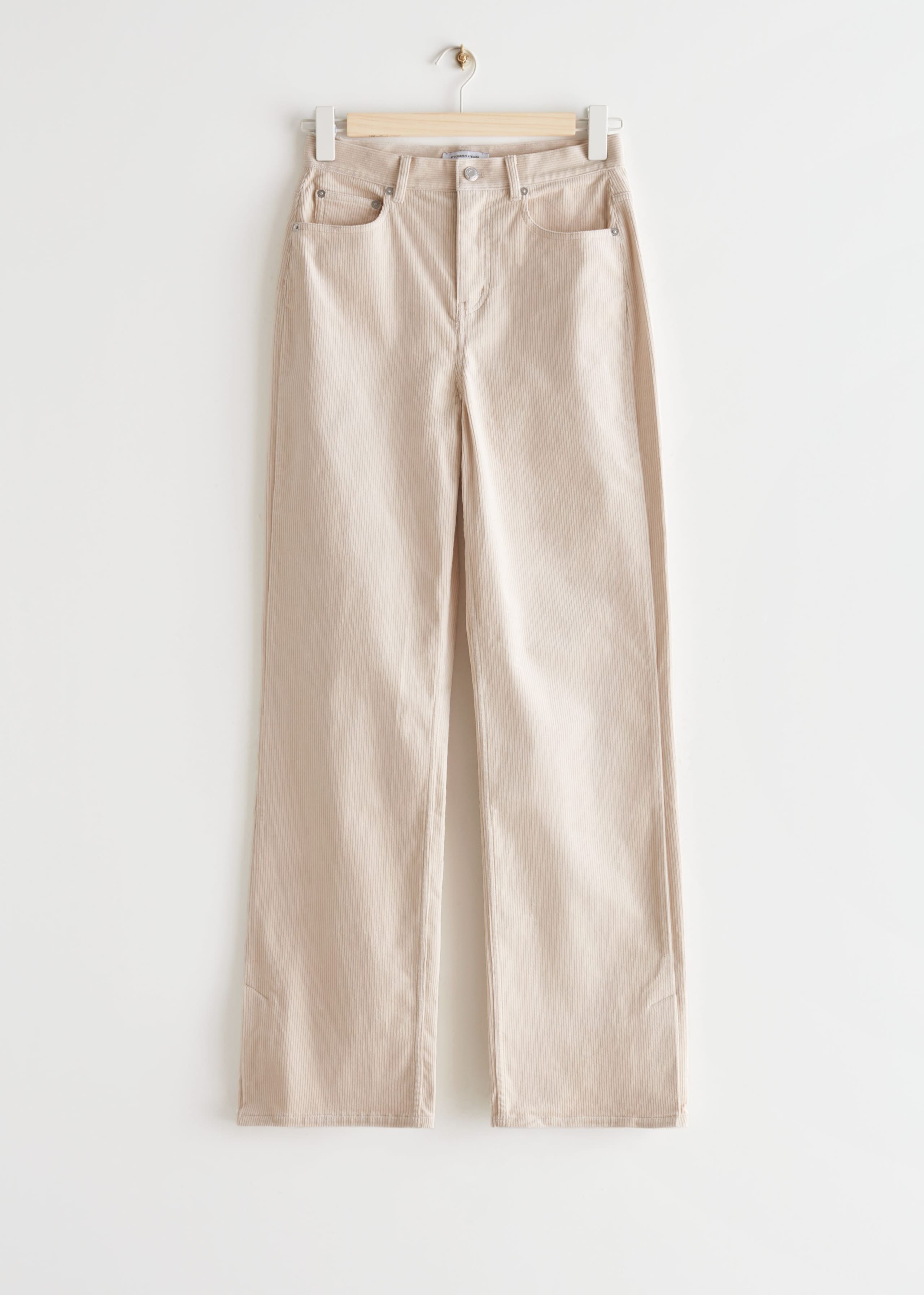 Straight Corduroy Trousers - Pink - Still Life
