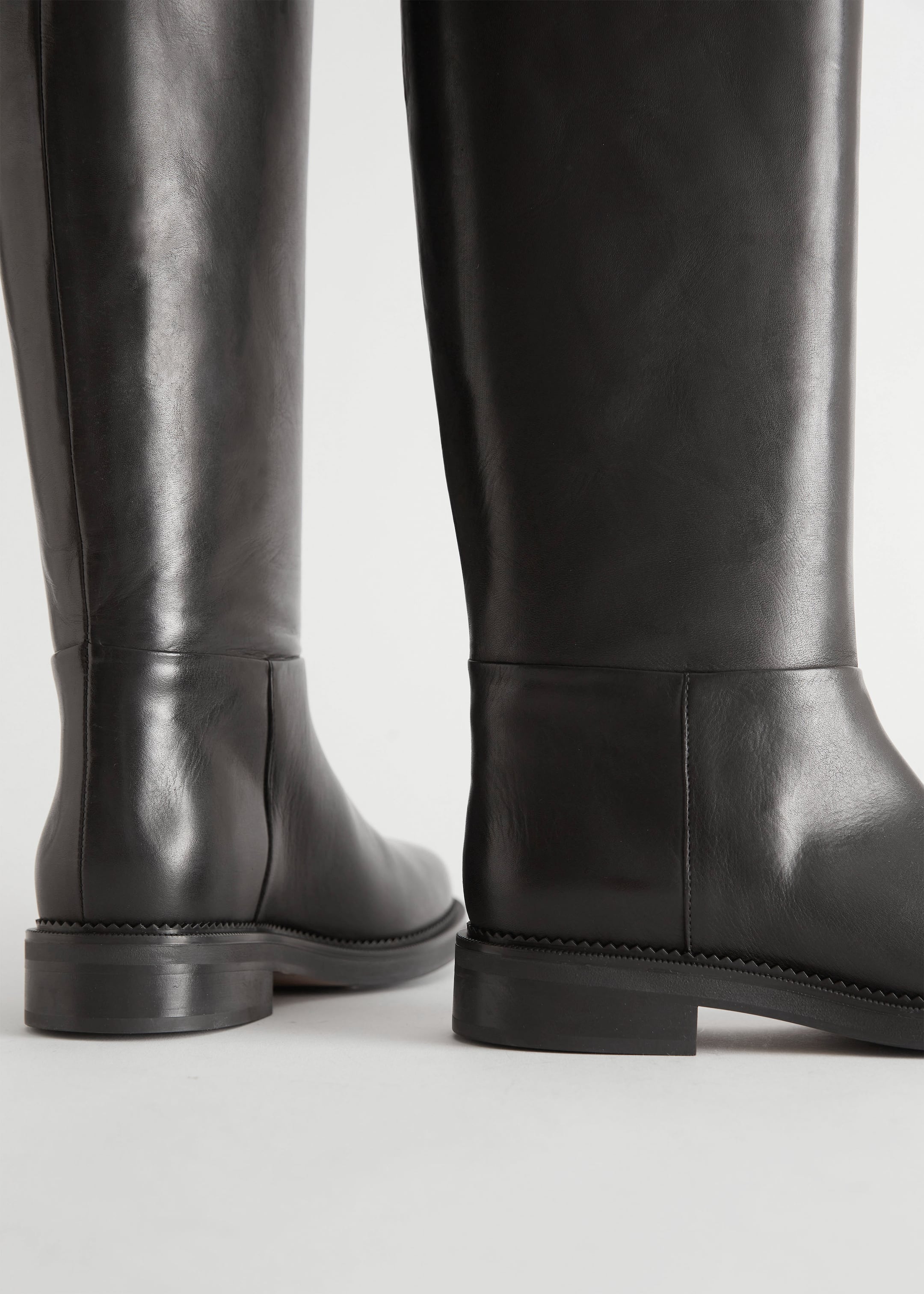 Ingrandisci l'immagine: Leather Riding Boots - Black - DONNA | H&M CH 3