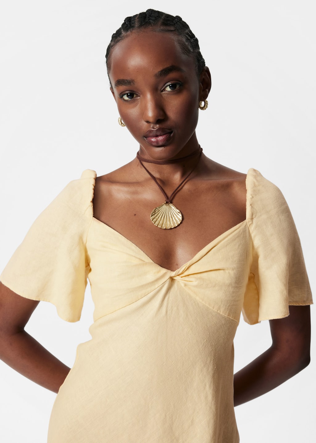 Image of Linen Midi Dress