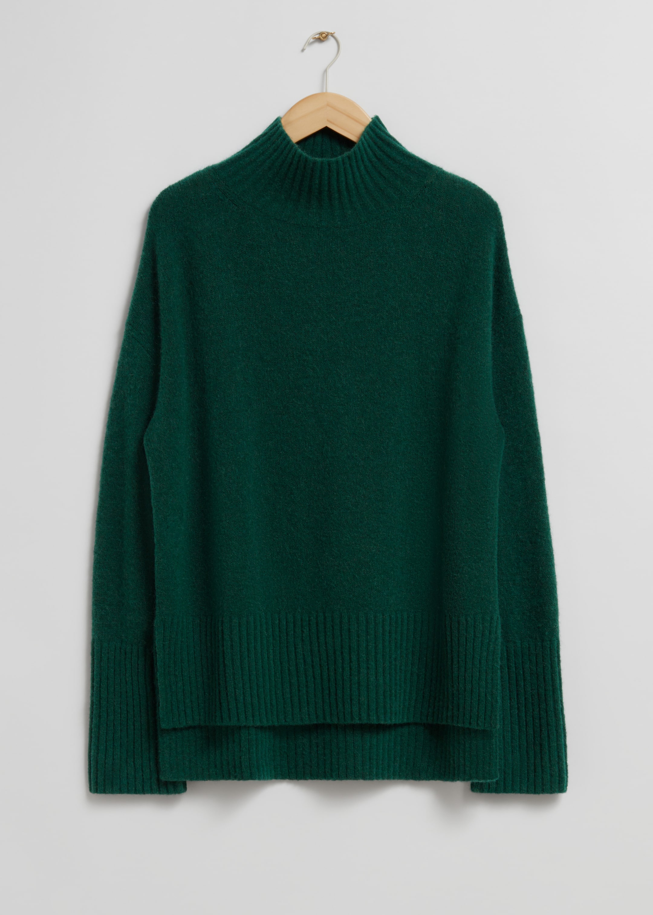 View larger image: Mock-Neck Knit Jumper - Dark Green - Ladies | H&M GB 1