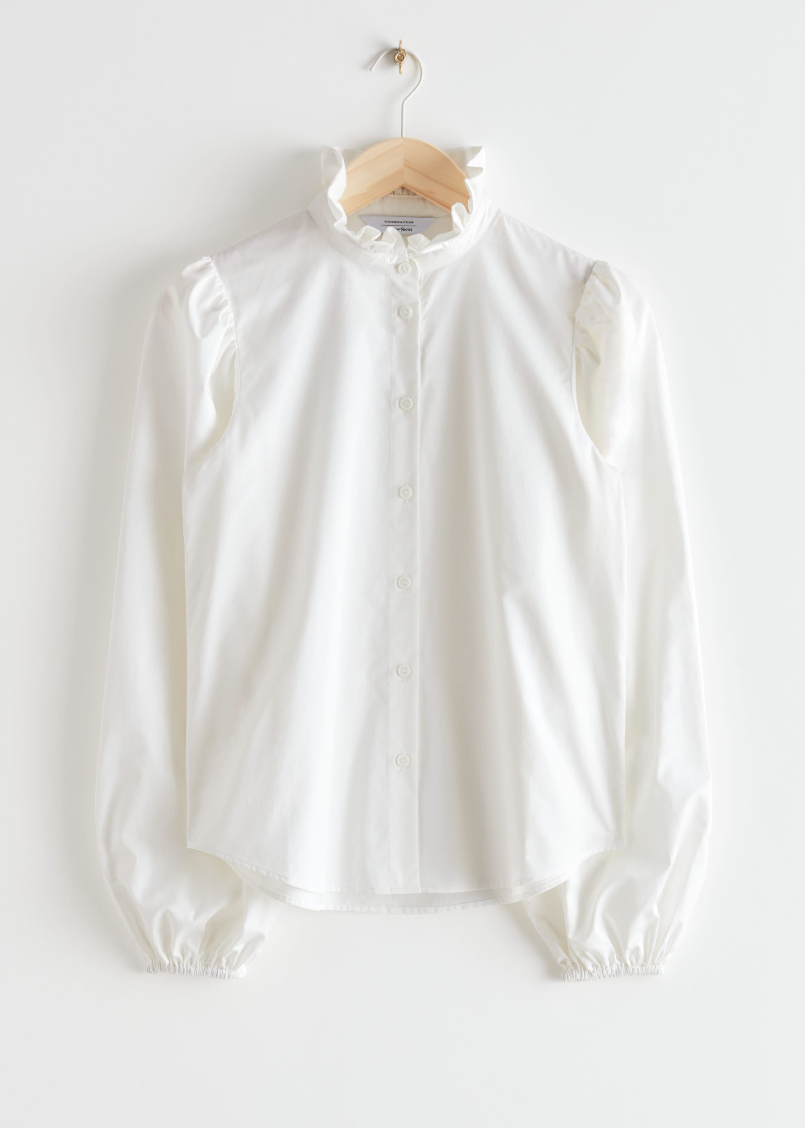 FrillCollarBlouse - White - Bodegón