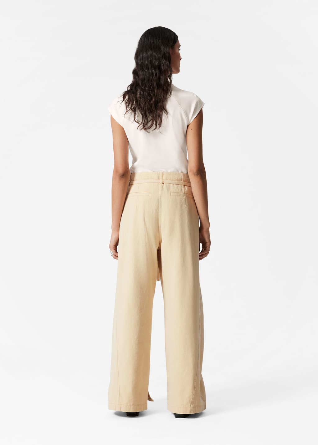 Image of Buckle-Belt Trousers