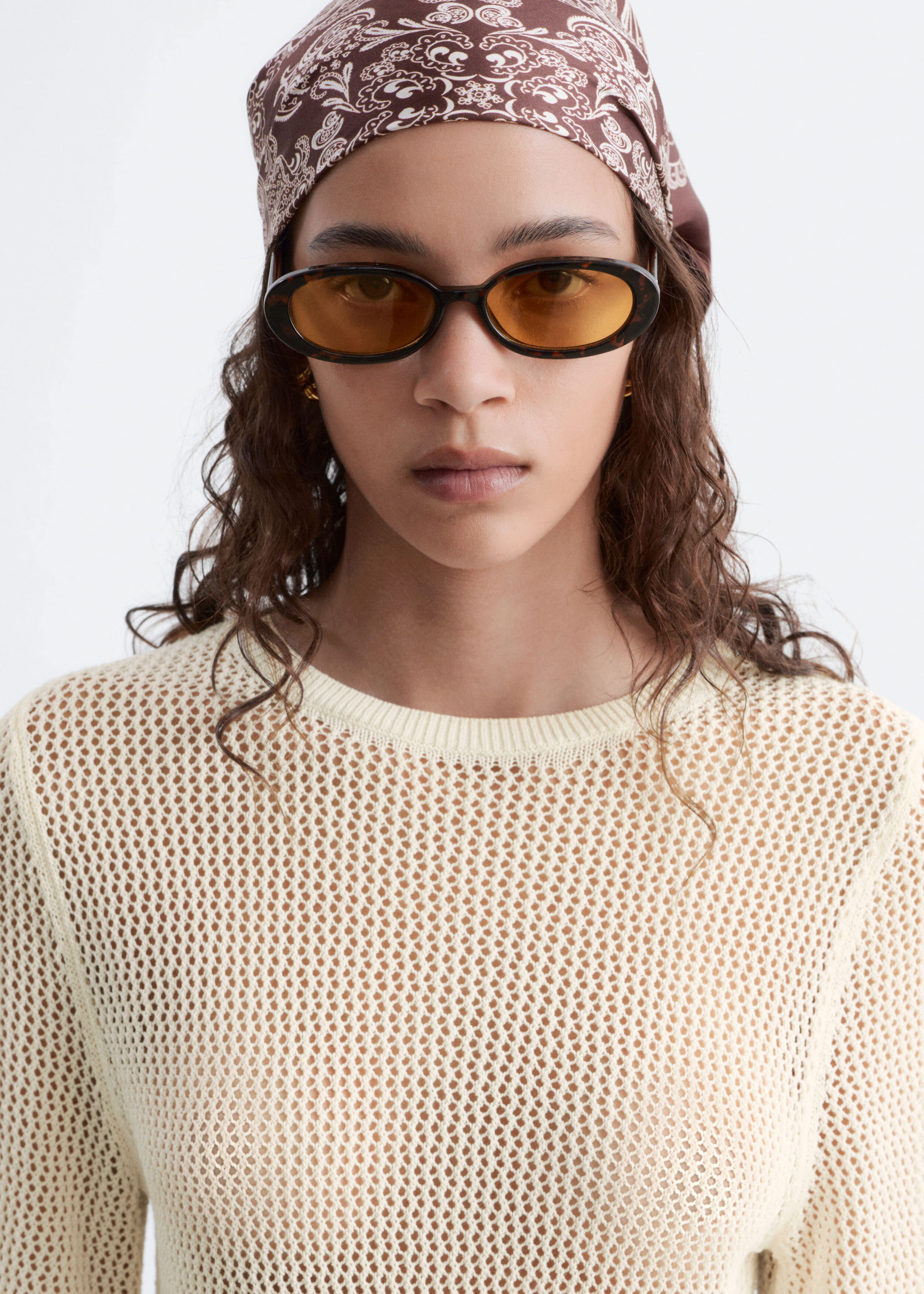 Open-Knit Cotton Dress - White - Lookbook