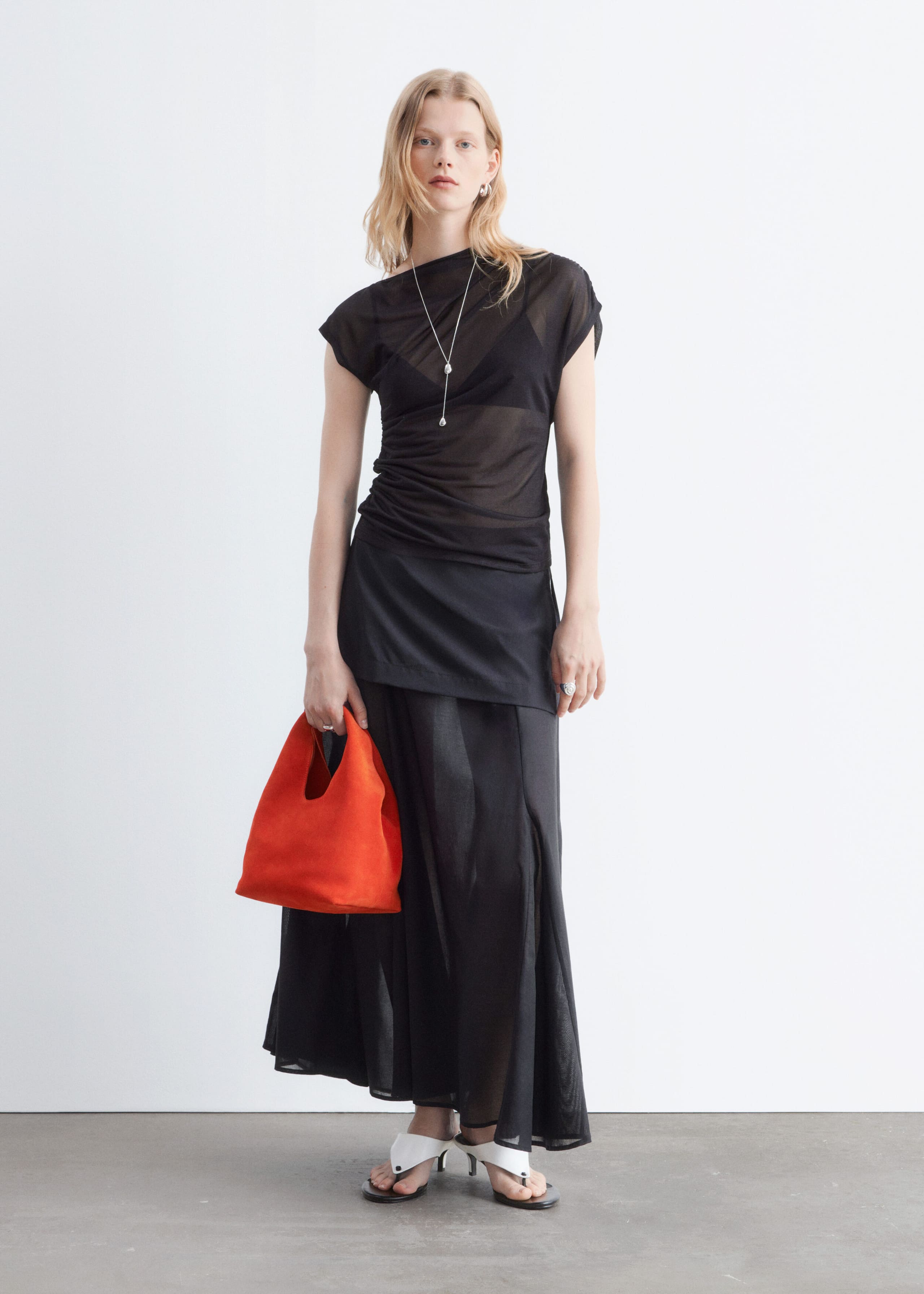 Gathered Top - Pink - Lookbook