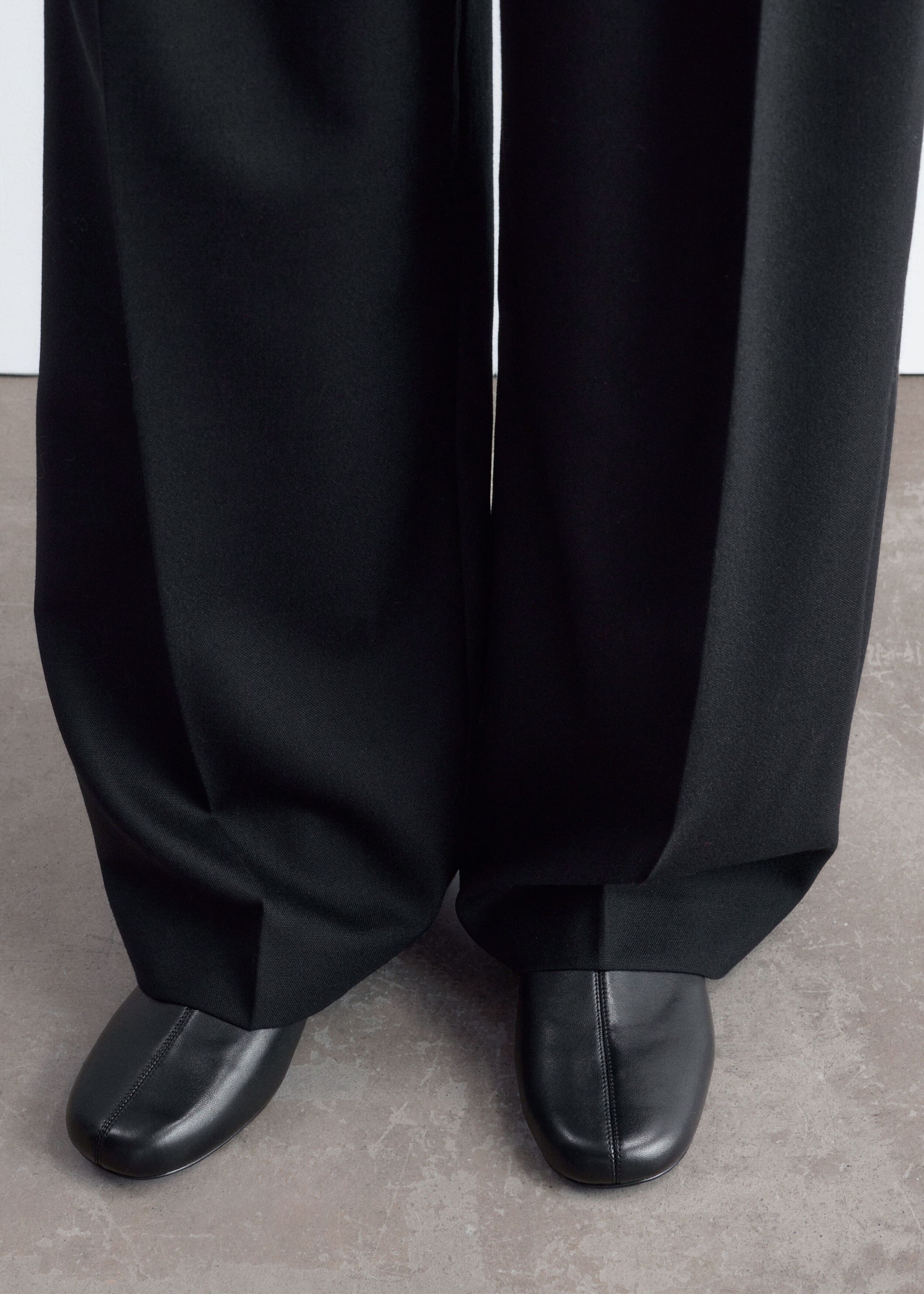 Leather Sock Boots - Black - Still Life