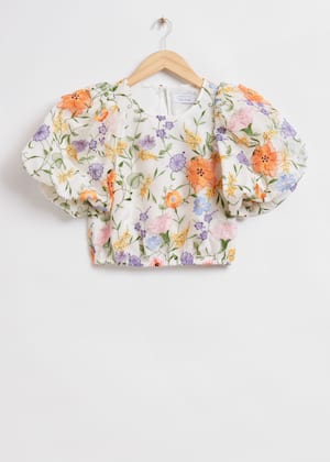 White Embroidered