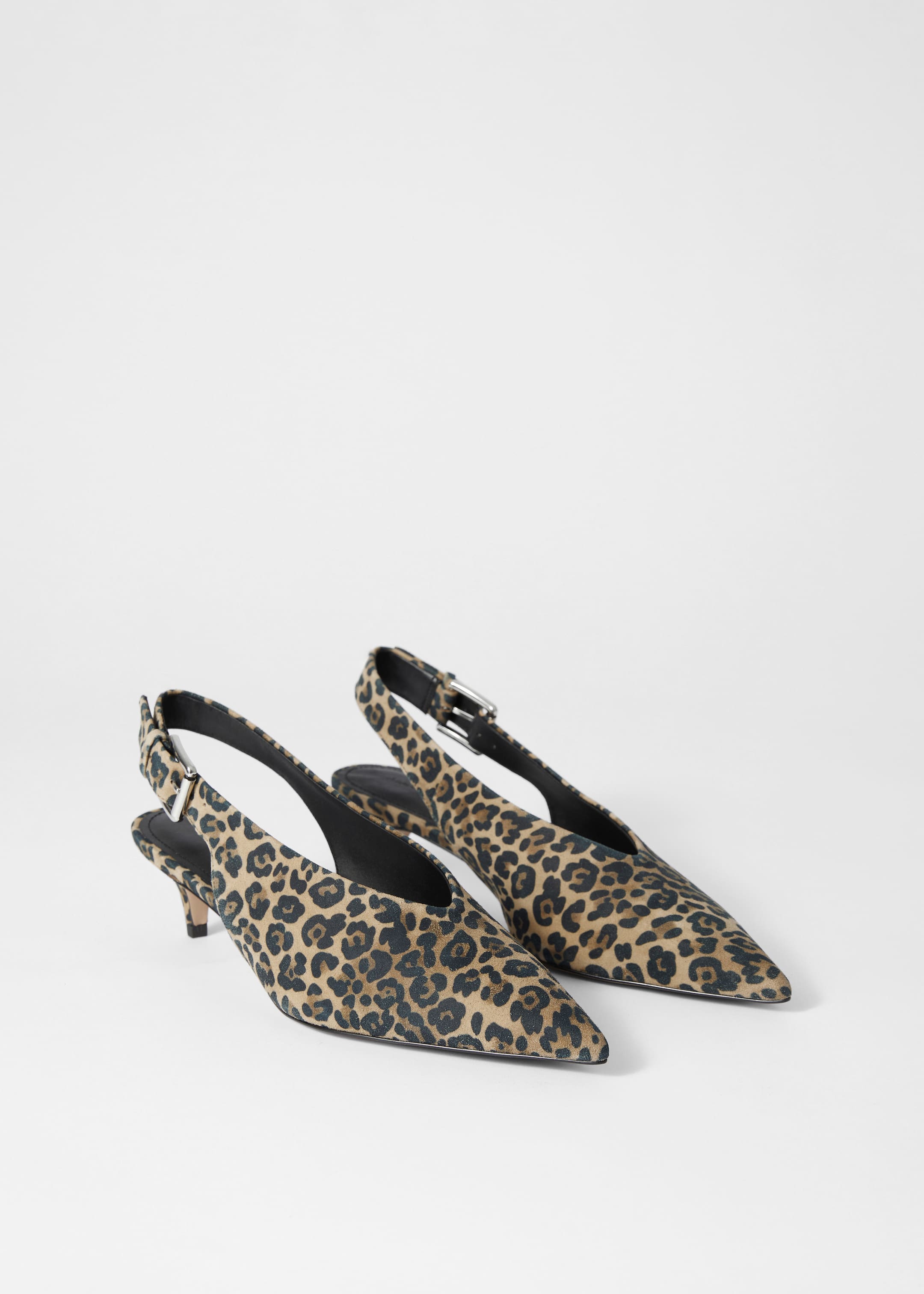 View larger image: Leather Slingback Kitten Heels - Leopard print suede - Ladies | H&M GB 5