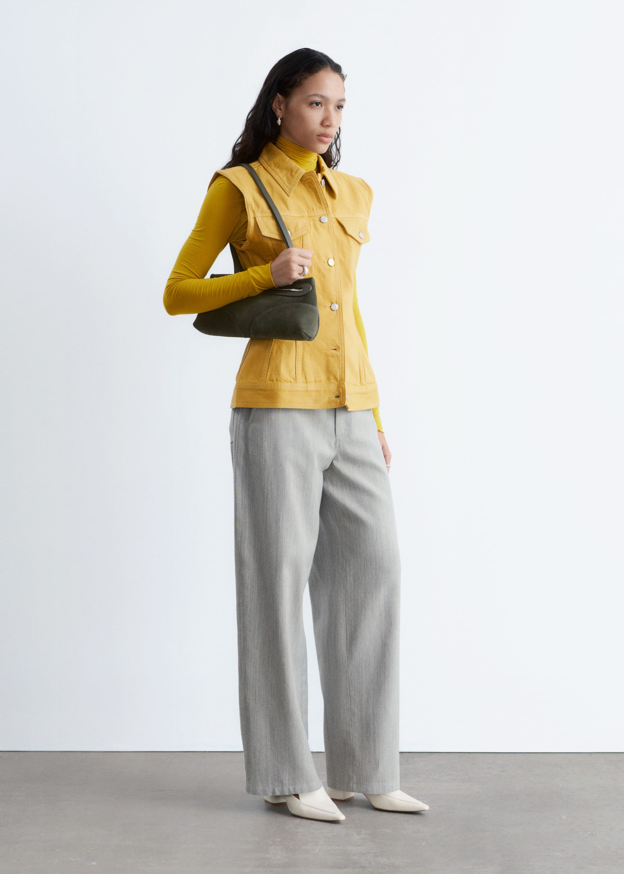 Image of Fitted Denim Vest