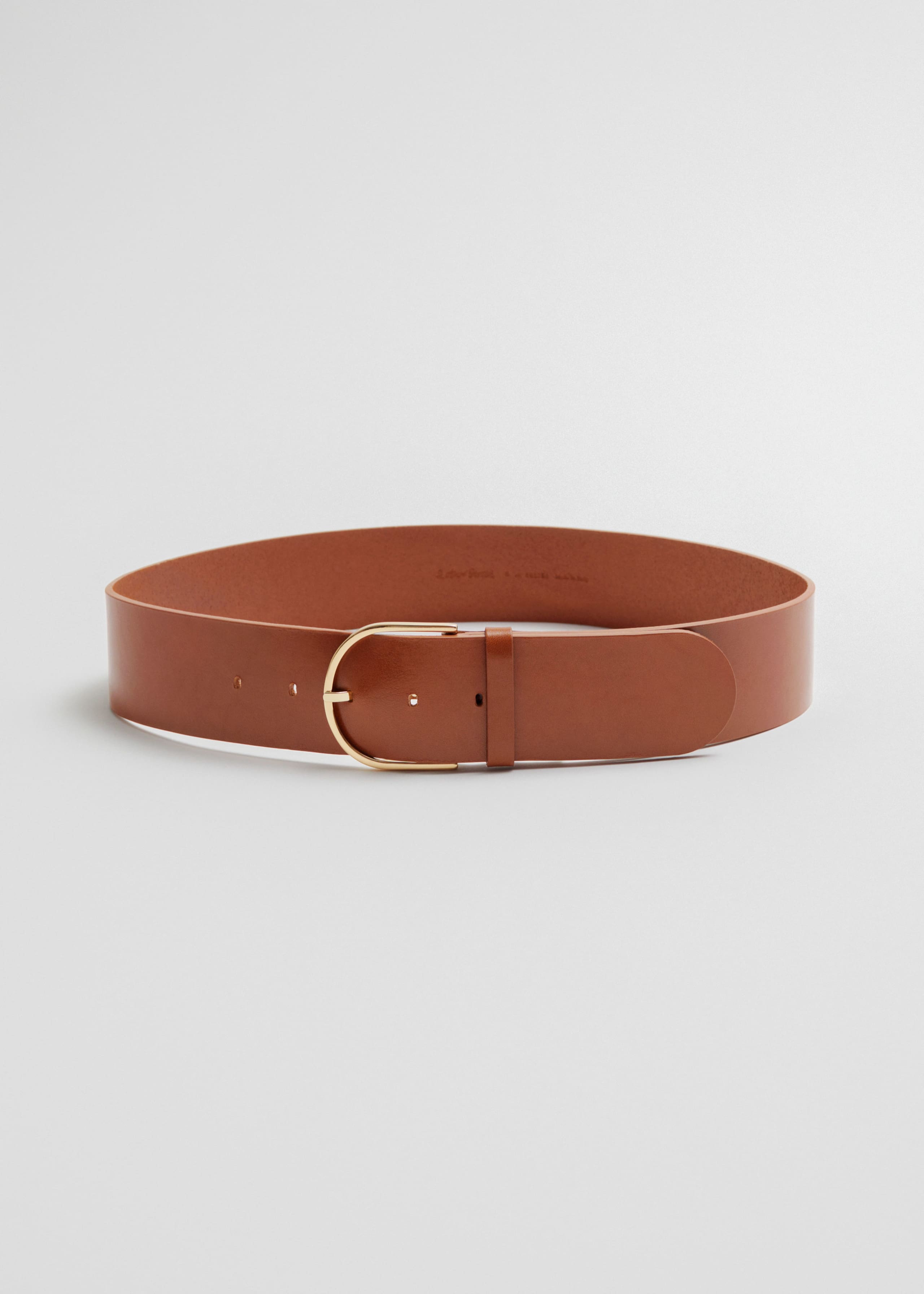 High-Waist Leather Belt - Black - Still Life