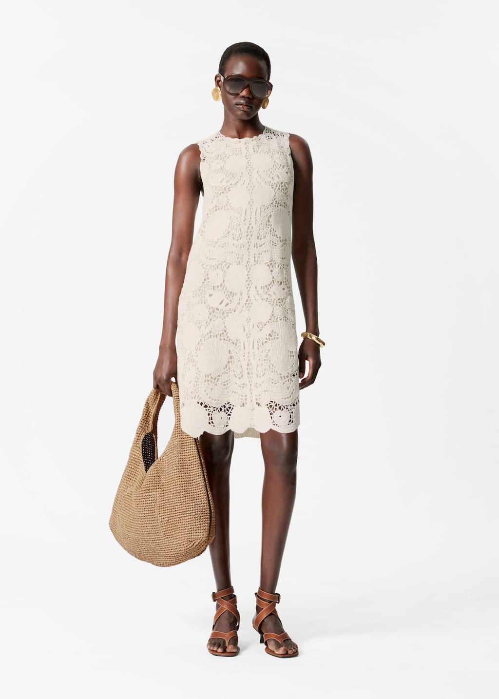 Image of Robe courte crochetée