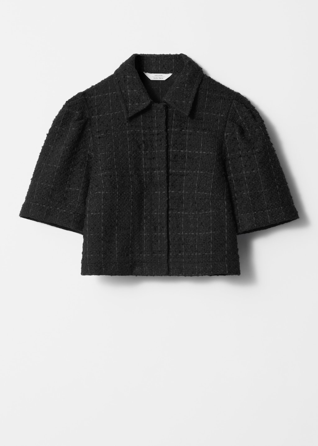 Cropped Tweed Jacket - Black - Still Life
