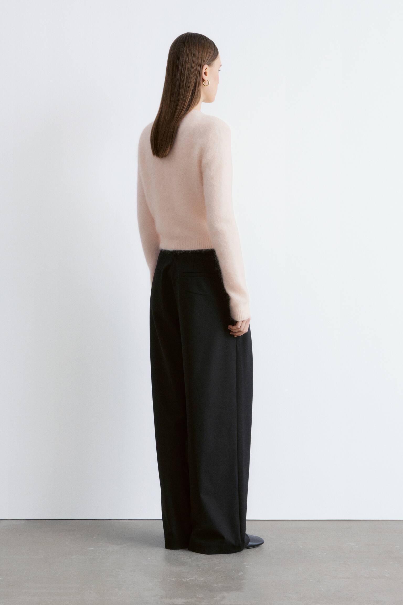 Cardigan i børstet mohairblend - Fersken/Kamel/Sort/Lys turkis - 6