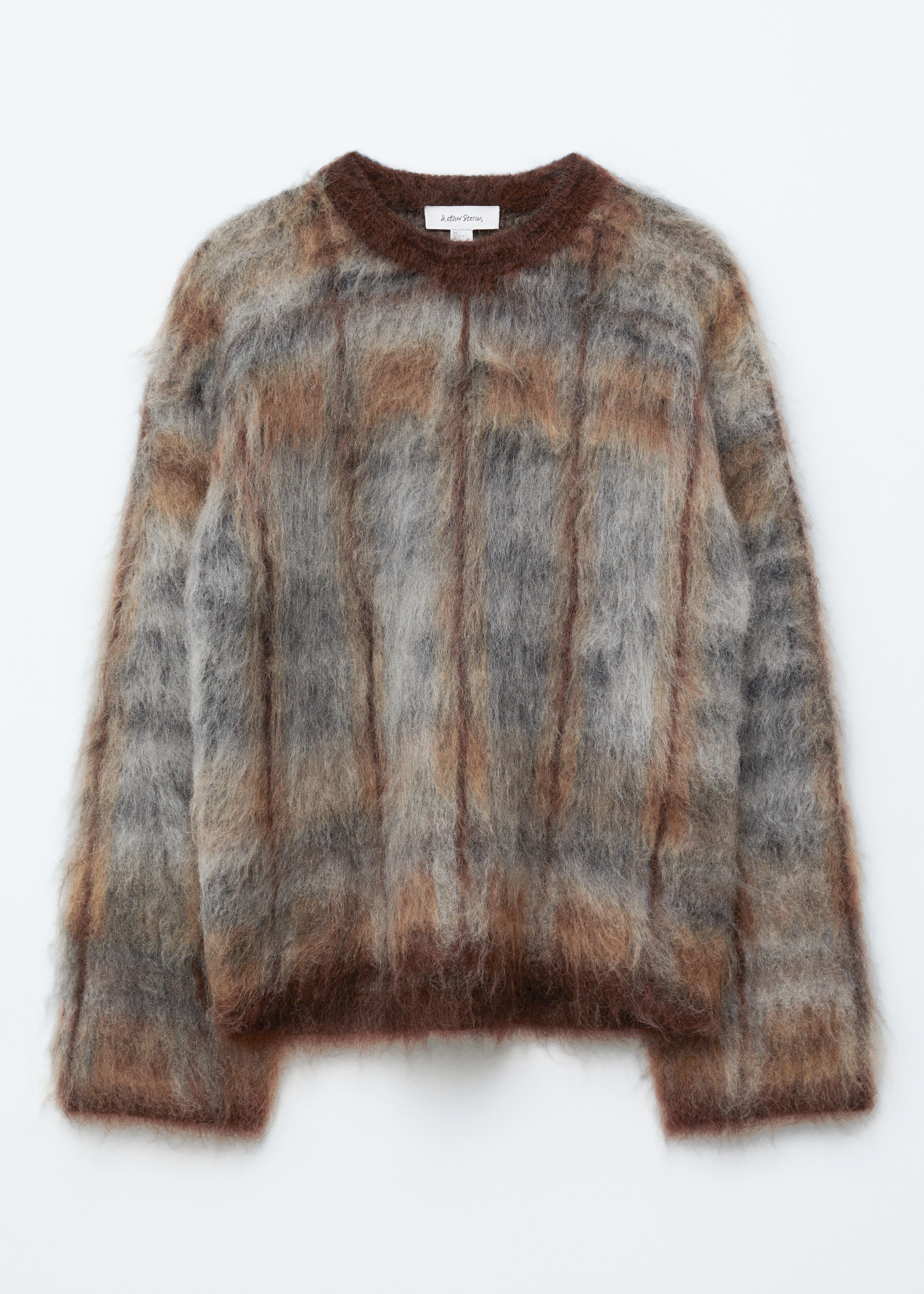 Pulover din amestec de mohair - Gri/Maro Mottled/Mole/Gri închis/Maro închis/Albastru închis/Verde deschis/Roșu închis/Bej/Mentă/Beige