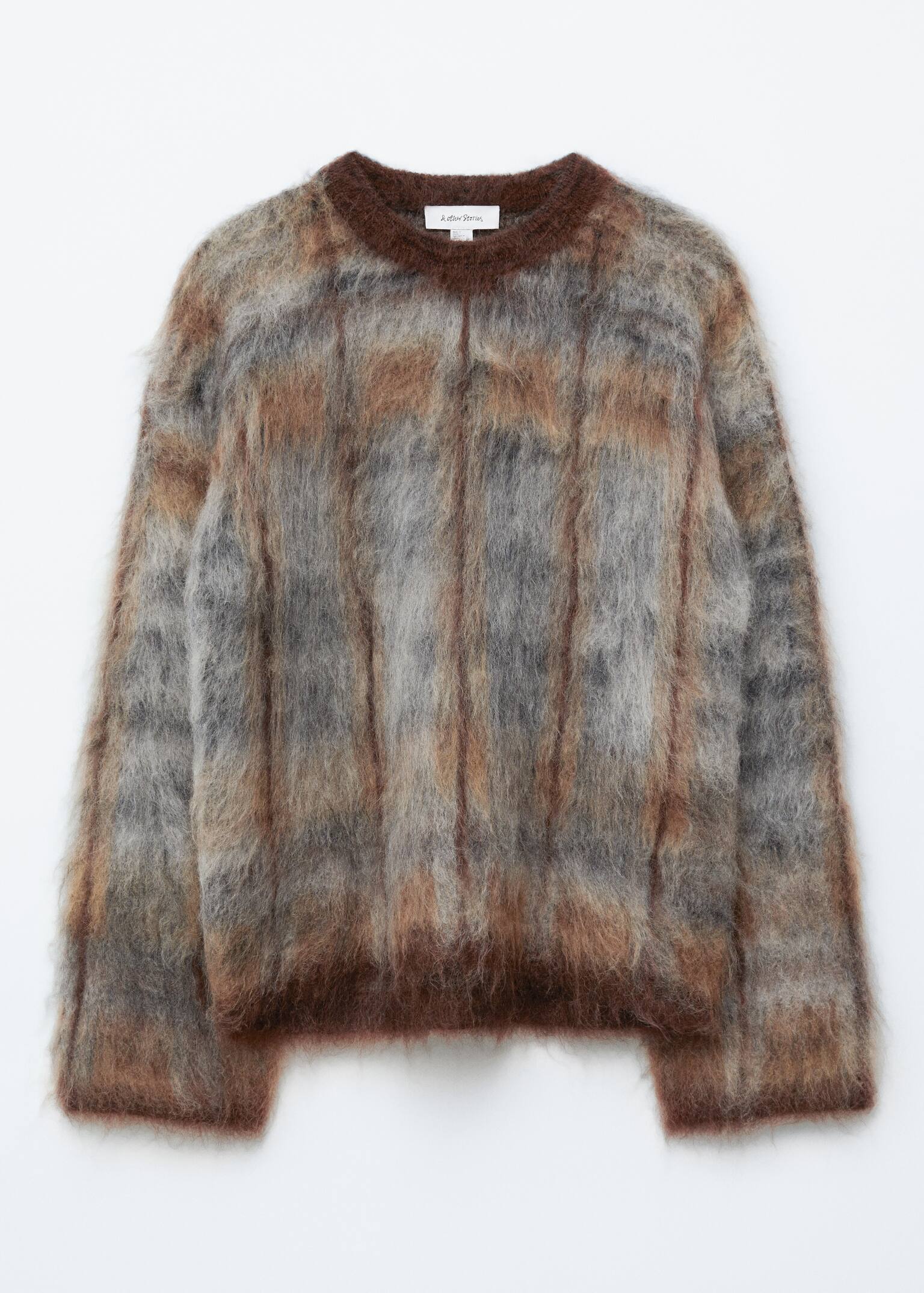 Pull en mohair mélangé - Gris moucheté/Brun/Rouge foncé/Bleu foncé/Marron foncé/Vert clair/Taupe/Menthe/Beige/Beige - 2