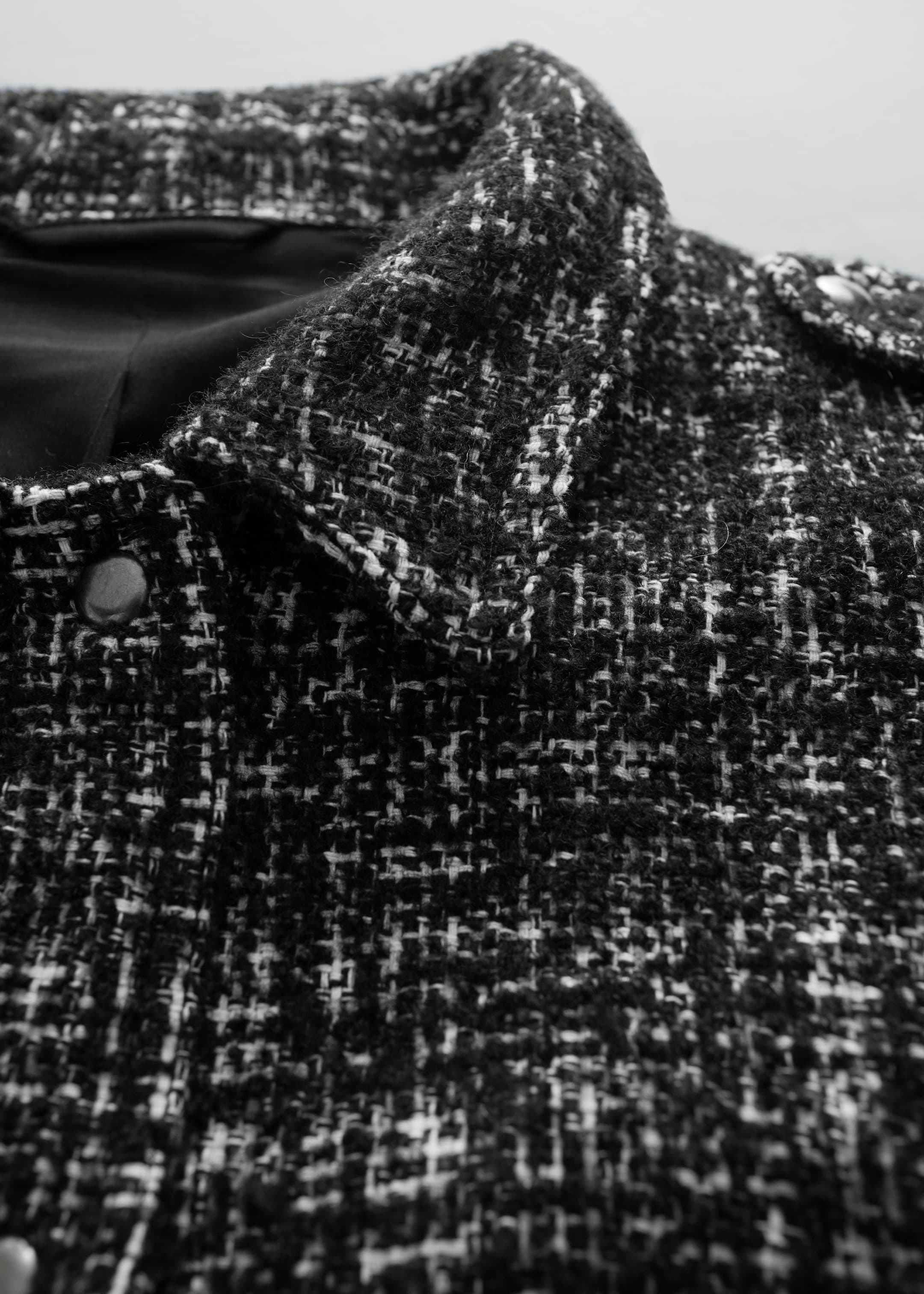 Größeres Bild ansehen: Kastenförmige Tweedjacke - Schwarzer Tweed - Ladies | H&M DE 4