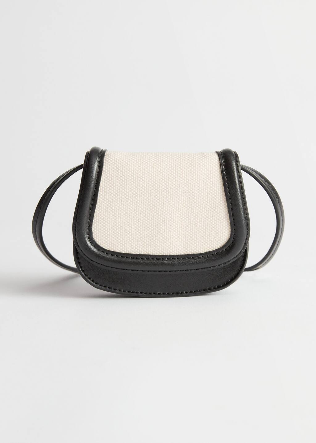 Colour Block Neck Bag - Black/Cream - Natura morta