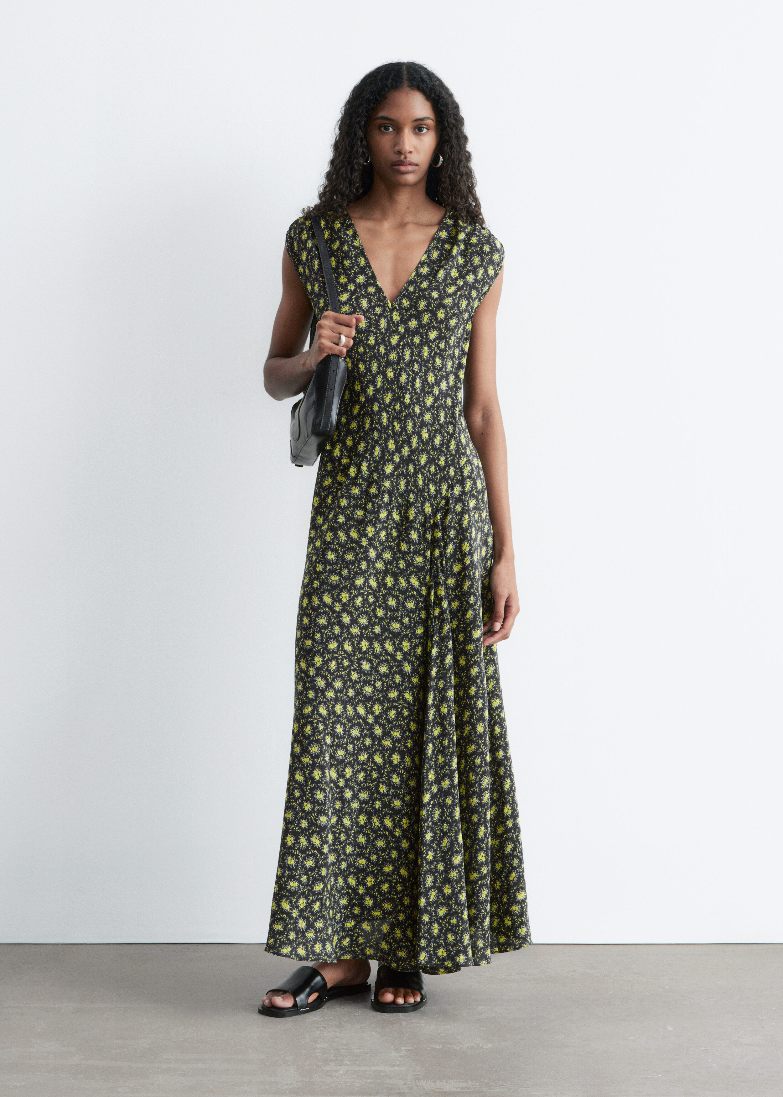 & Other Stories V-Neck Silk Maxi Dress | King's Cross