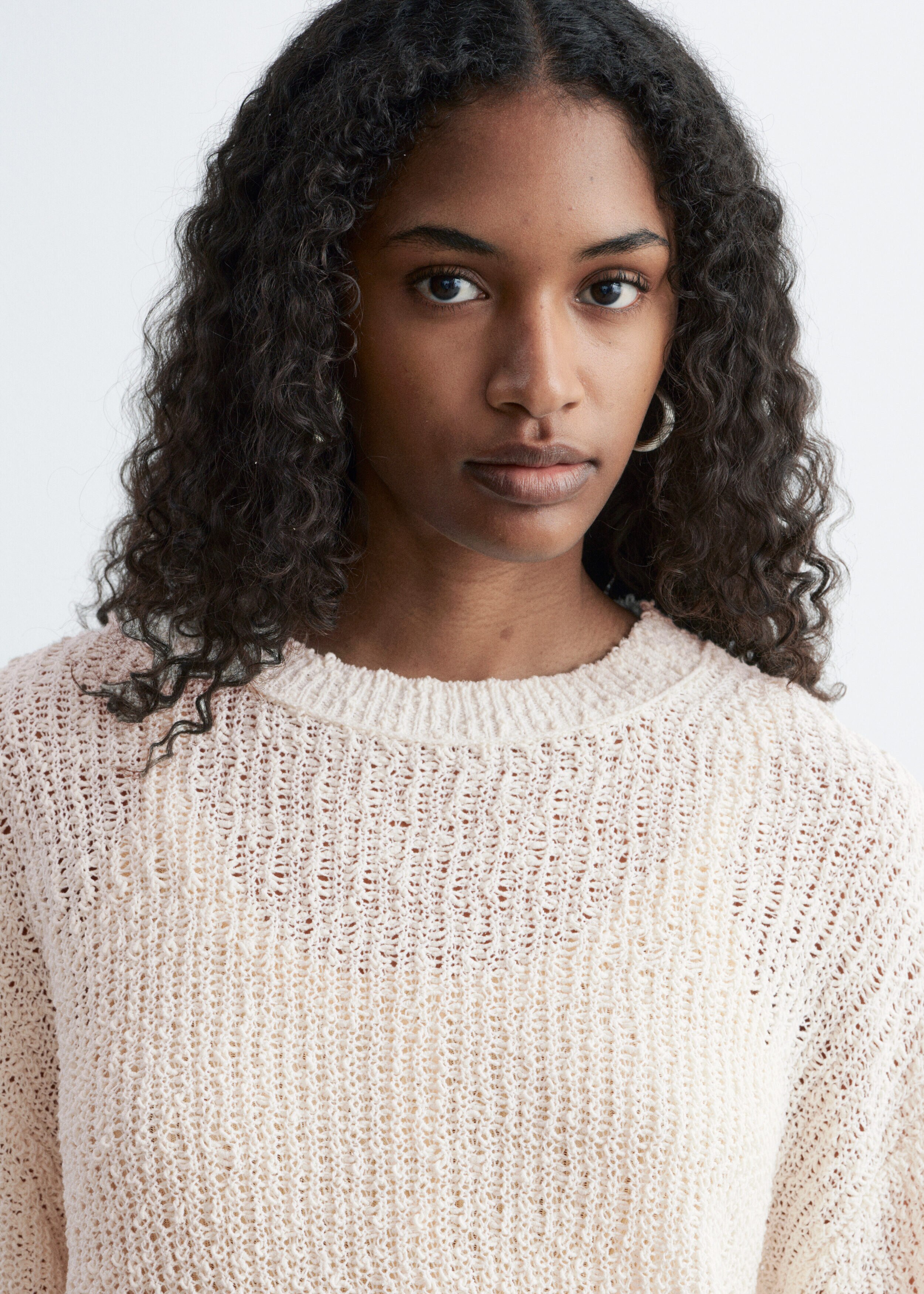 Embroidered Mohair-Blend Sweater - White - & Other Stories US