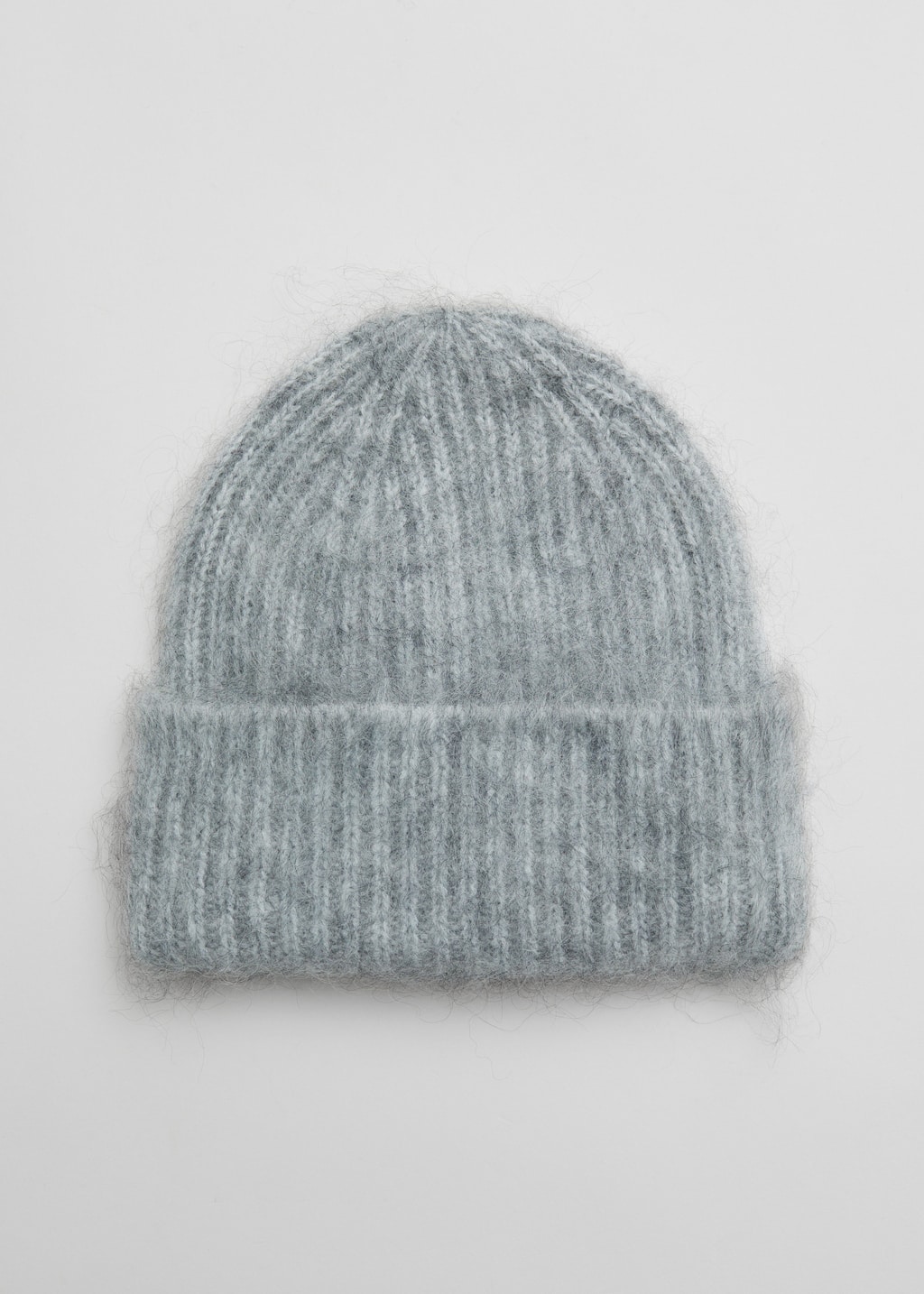 BrushedMohair-BlendBeanie – Szary – Martwa natura