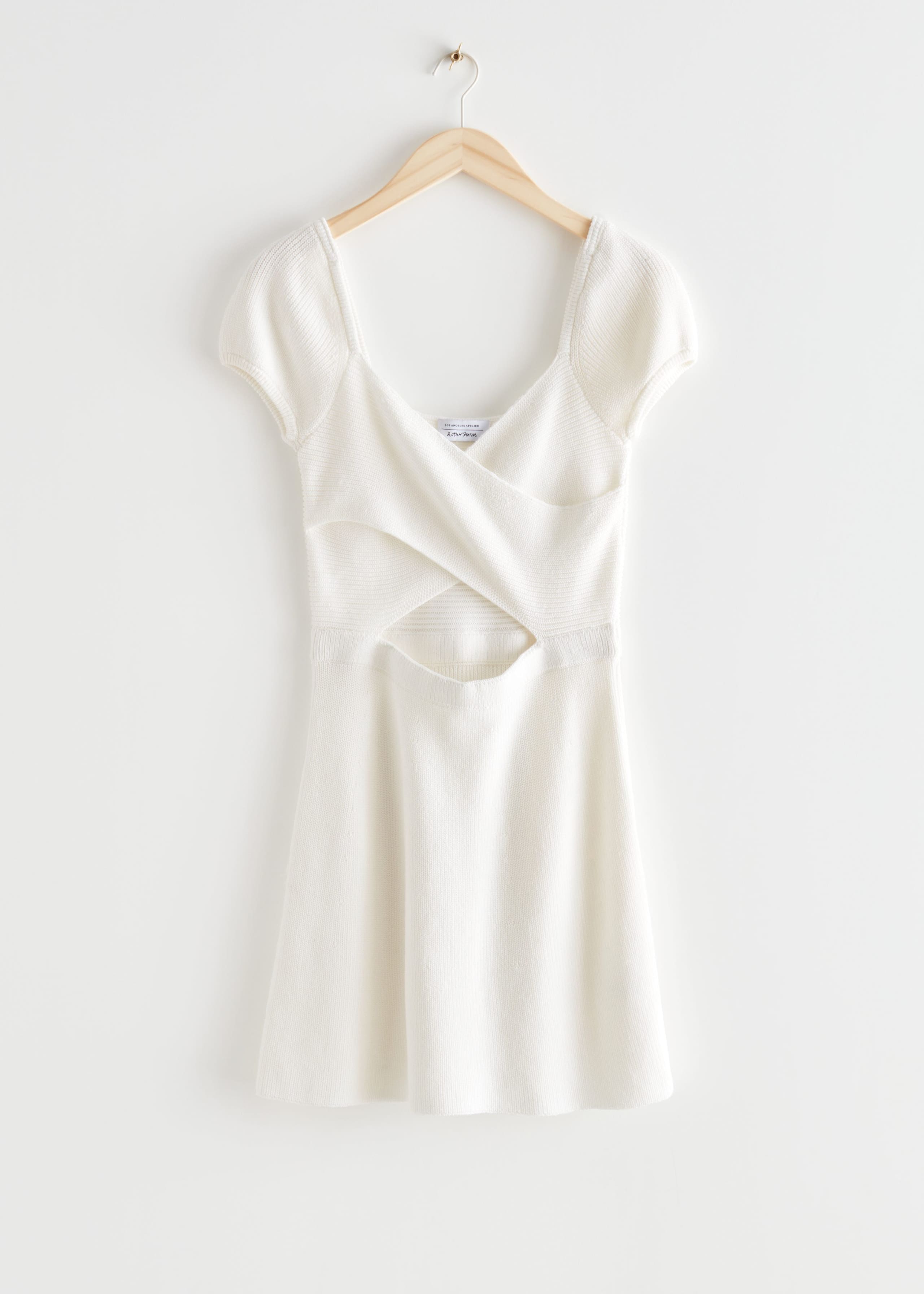 CrissCross Mini Dress - White - Natura morta
