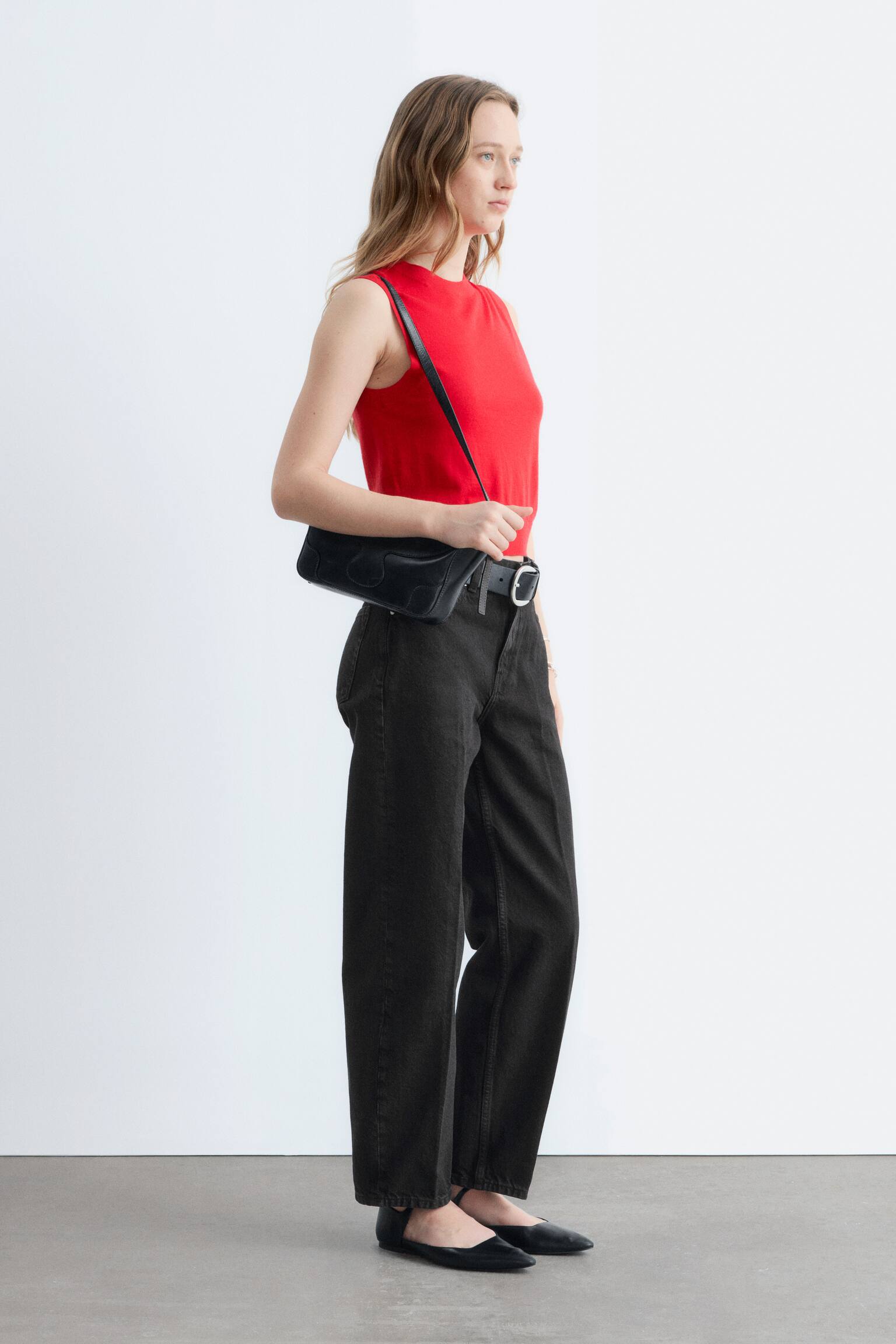 אפודת קשמיר סרוגה - אדום/תכלת - 7